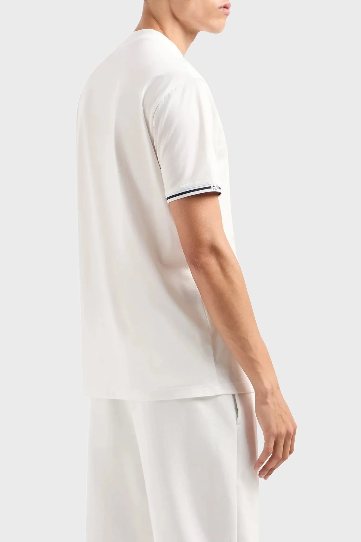 Armani Exchange Pamuklu Bisiklet Yaka Erkek T Shirt 6DZTJB ZJ9AZ 1116 BEYAZ - 7