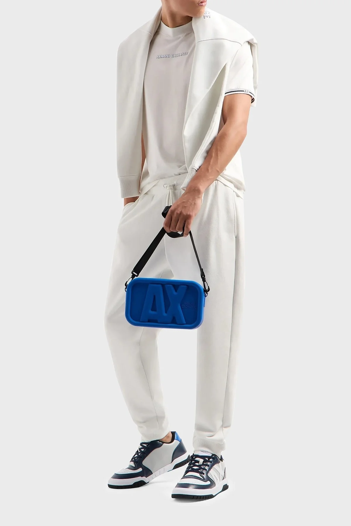 Armani Exchange Pamuklu Bisiklet Yaka Erkek T Shirt 6DZTJB ZJ9AZ 1116 BEYAZ - 8