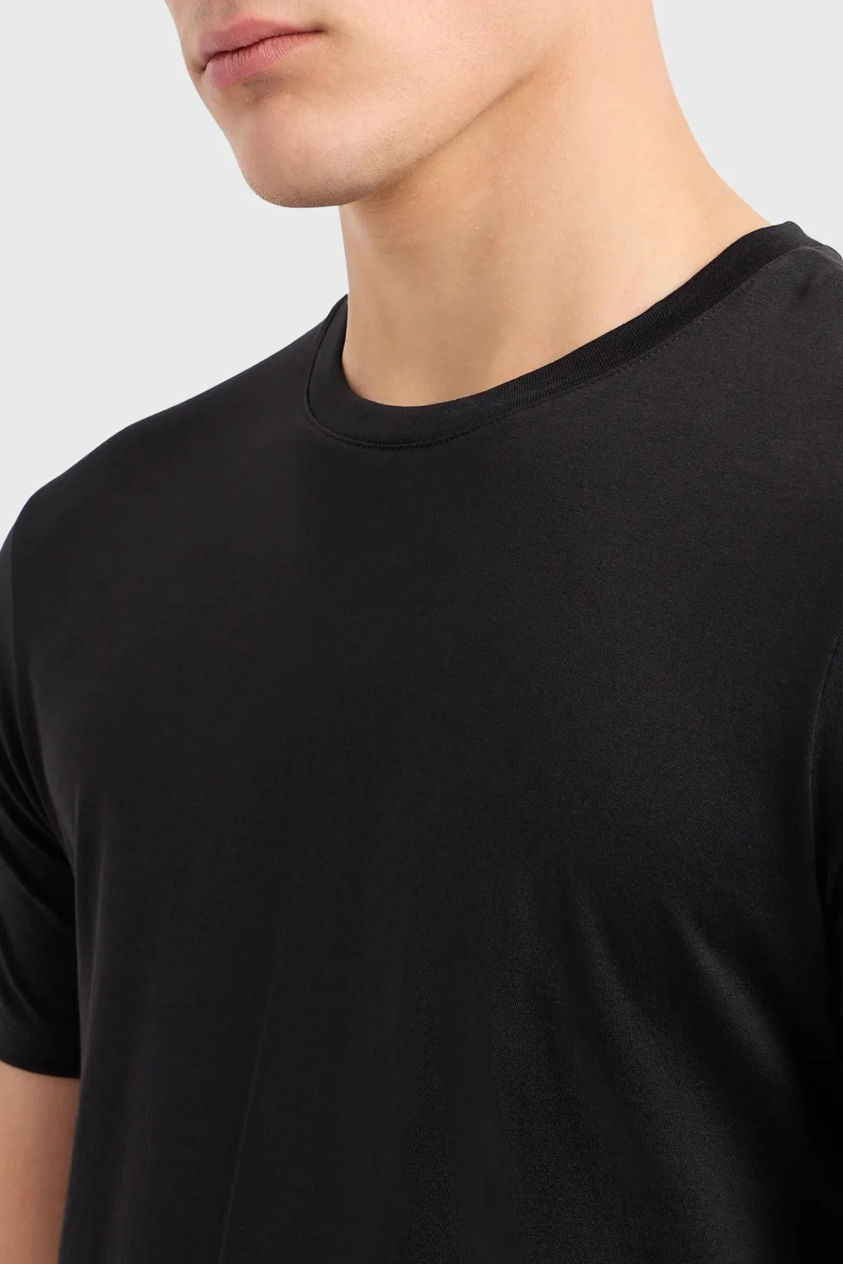 Armani Exchange Pamuklu Bisiklet Yaka Erkek T Shirt 8NZT74 ZJA5Z 1200 SİYAH - 2