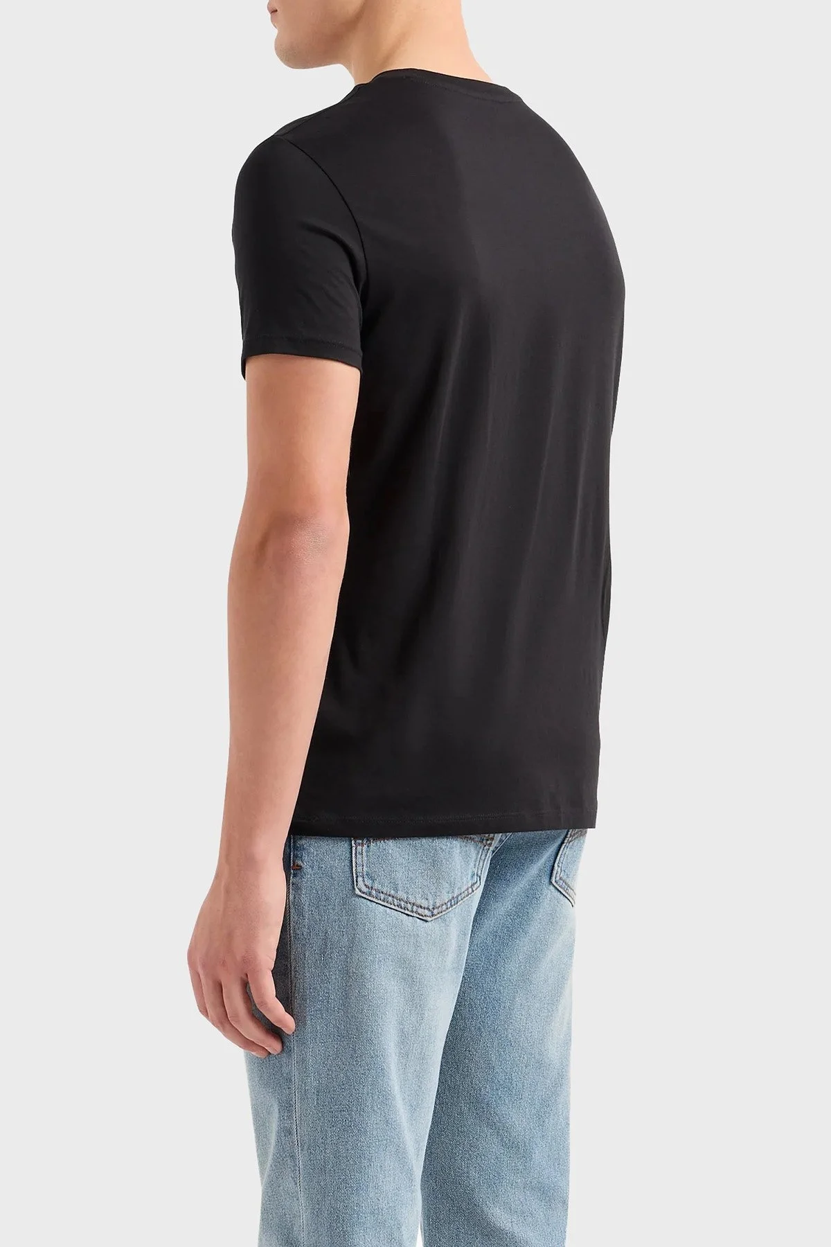 Armani Exchange Pamuklu Bisiklet Yaka Erkek T Shirt 8NZT74 ZJA5Z 1200 SİYAH - 3