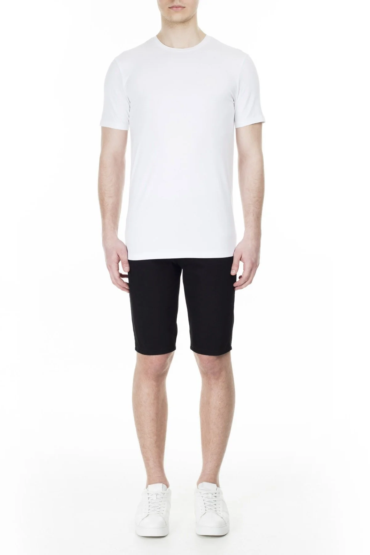 Armani Exchange Pamuklu Slim Fit Bisiklet Yaka Erkek T Shirt 8NZT84 Z8M9Z 1100 BEYAZ - 12