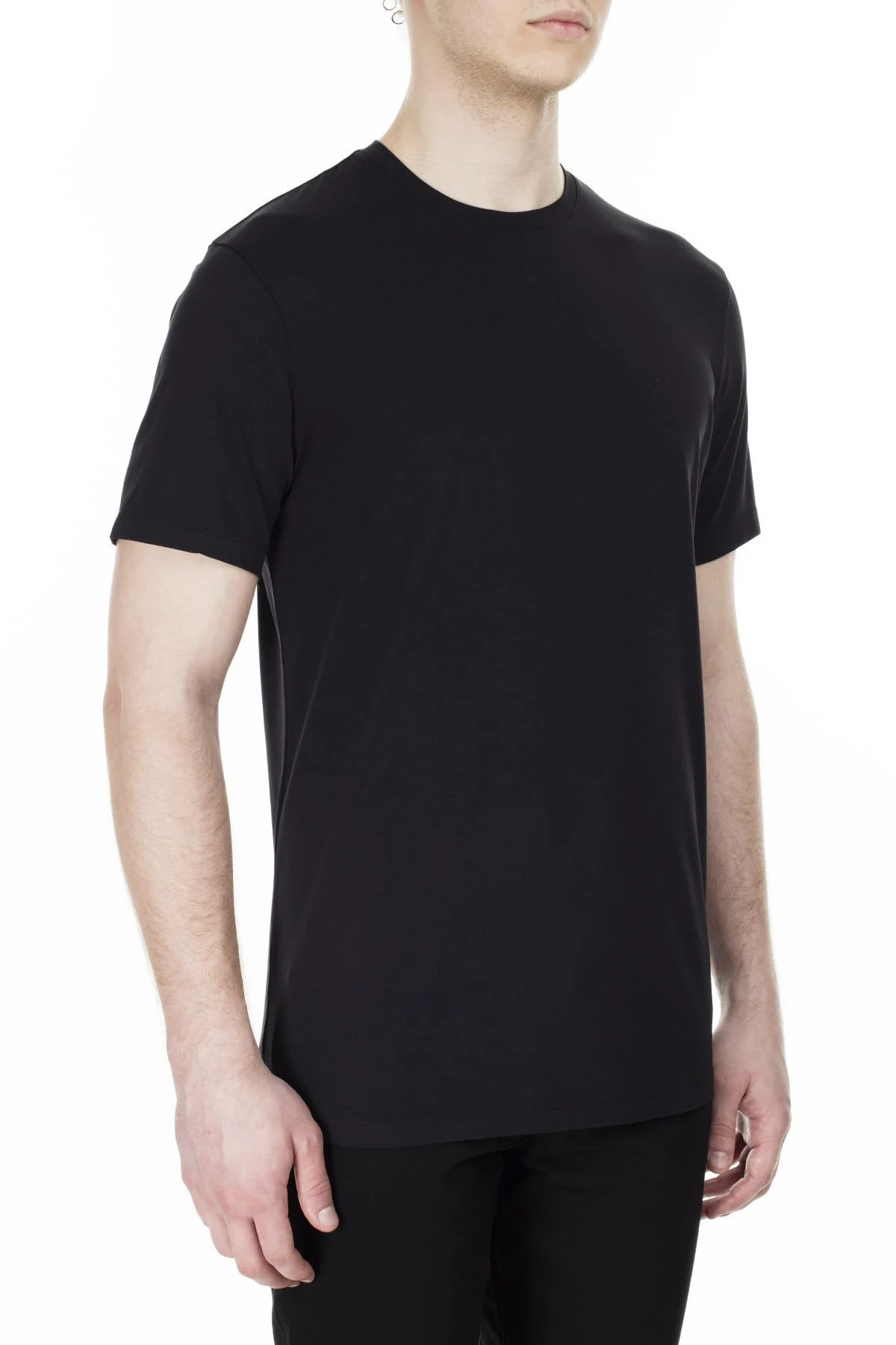 Armani Exchange Pamuklu Bisiklet Yaka Erkek T Shirt 8NZT84 Z8M9Z 1200 SİYAH - 4