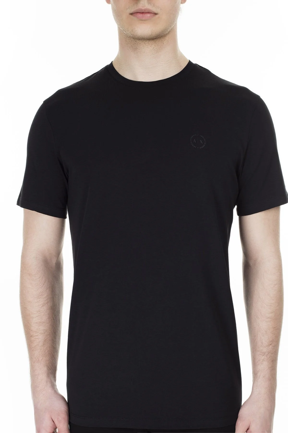 Armani Exchange Pamuklu Bisiklet Yaka Erkek T Shirt 8NZT84 Z8M9Z 1200 SİYAH - 5