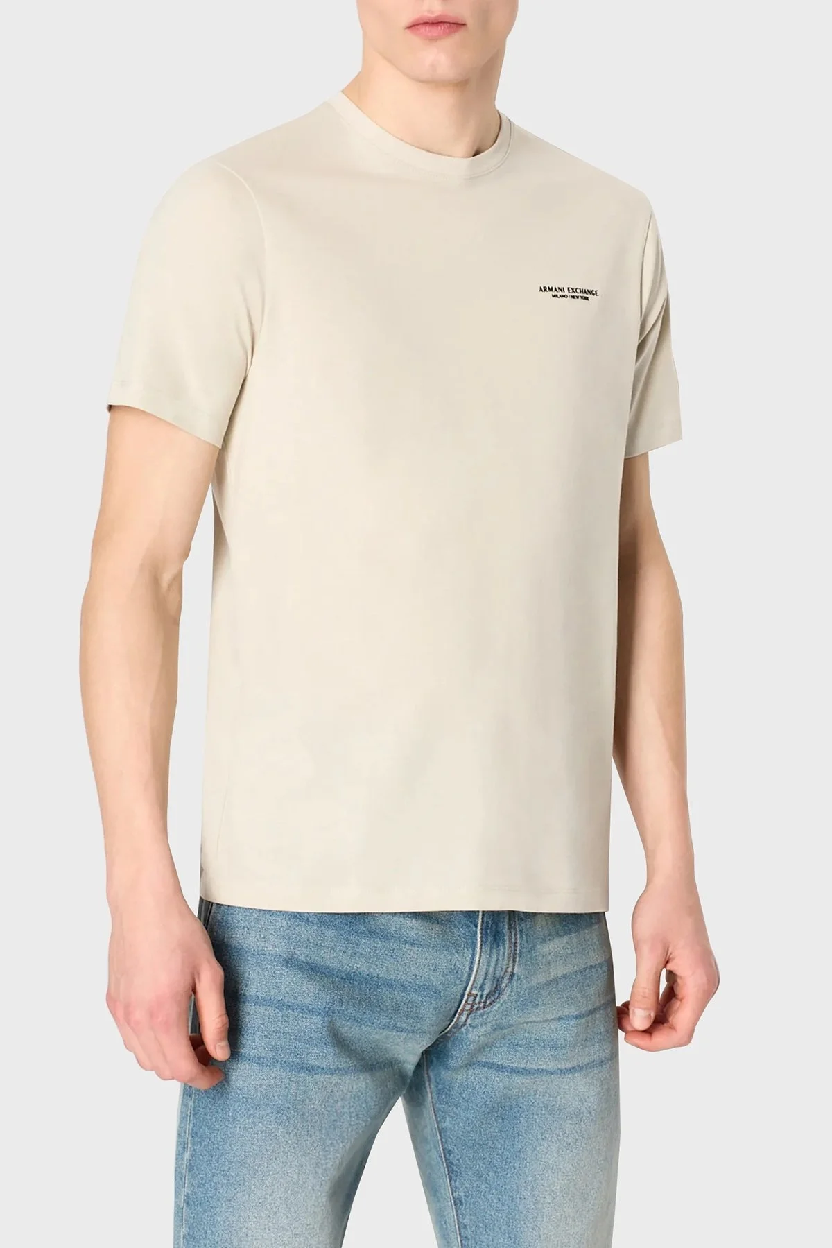 Armani Exchange Pamuklu Bisiklet Yaka Regular Fit Erkek T Shirt 8NZT91 Z8H4Z 1777 BEYAZ - 1