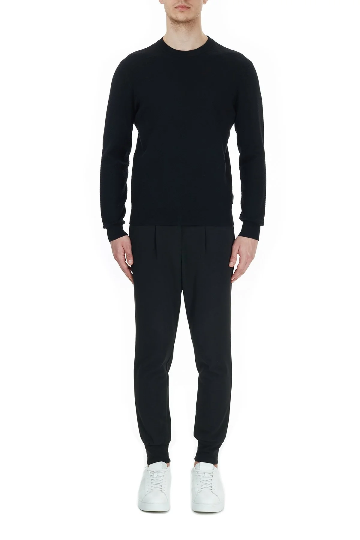 Armani Exchange Pamuklu Bisiklet Yaka Triko Erkek Kazak 6HZM3D ZMU8Z 1200 SİYAH - 5