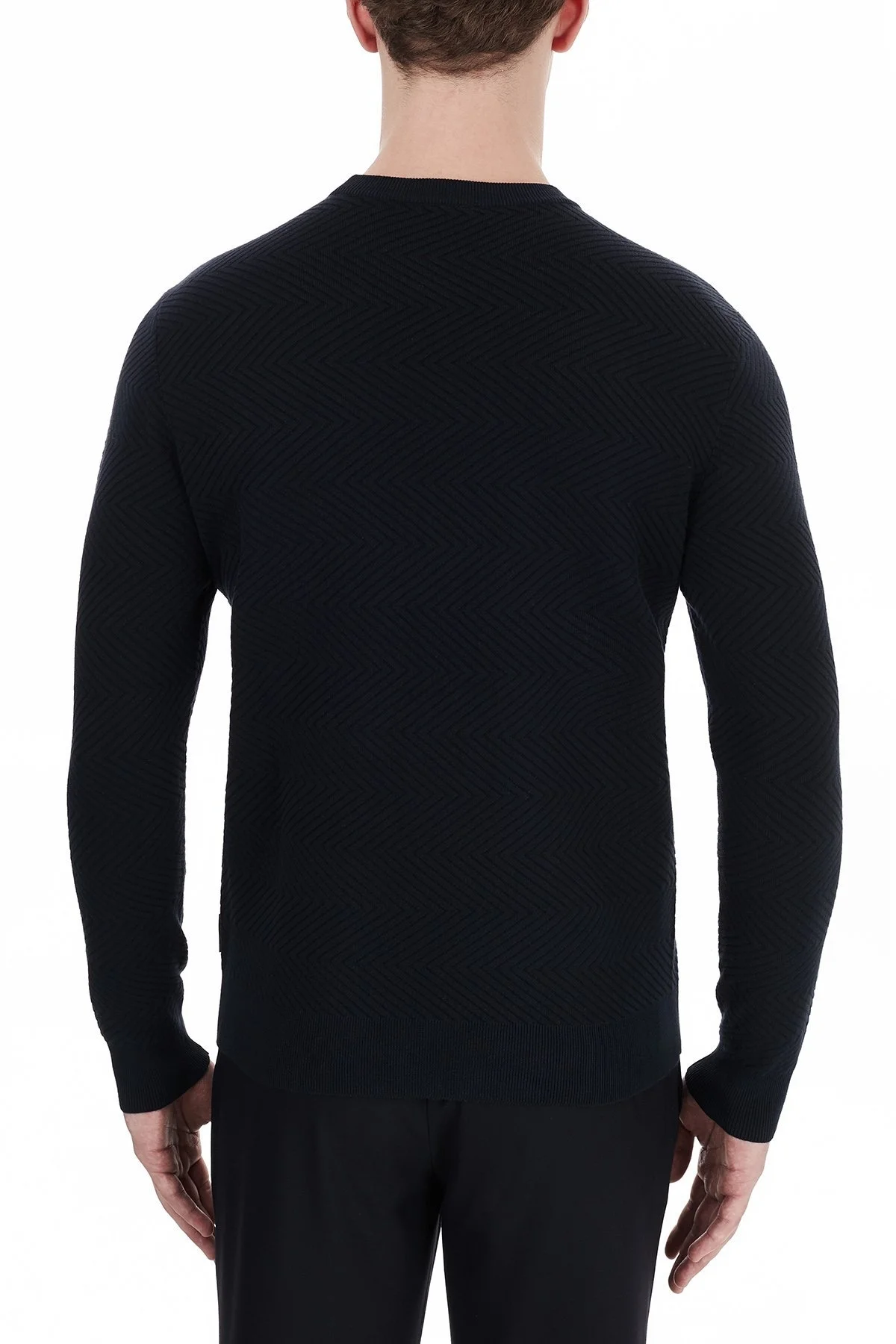 Armani Exchange Pamuklu Bisiklet Yaka Triko Erkek Kazak 6HZM3D ZMU8Z 4520 LACİVERT - 2