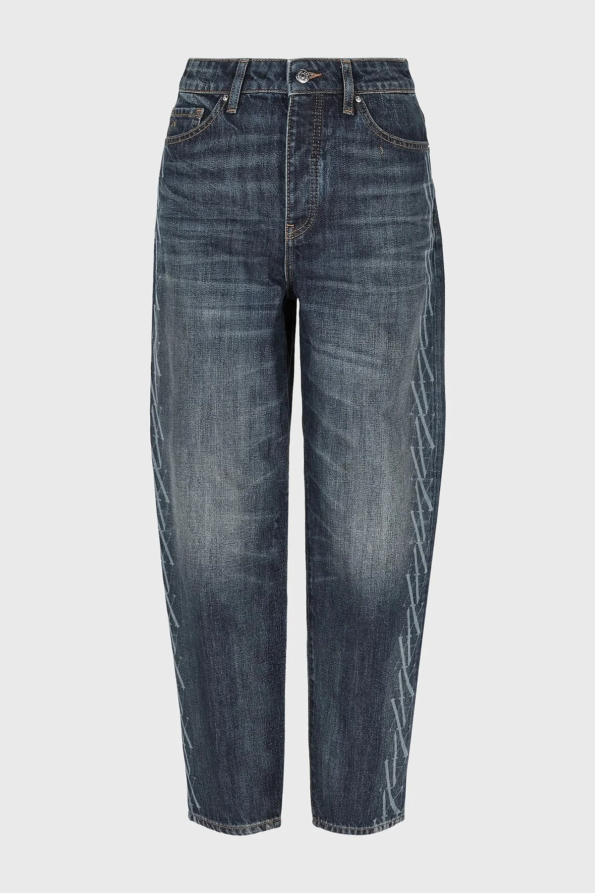 Armani Exchange Pamuklu Carrot Fit Jeans Bayan Kot Pantolon 6DYJ51 Y18DZ 1500 MAVİ - 10