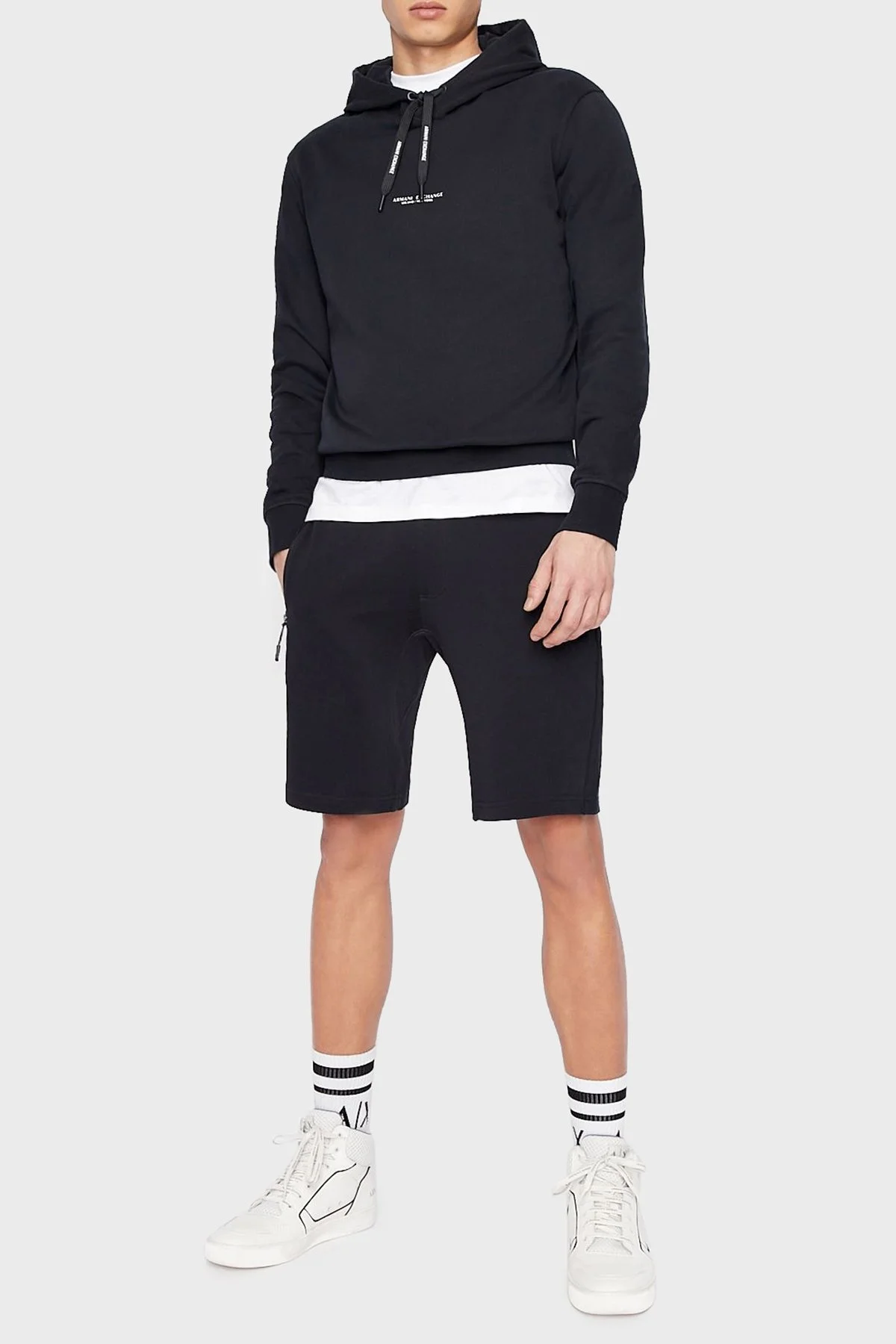 Armani Exchange Pamuklu Cepli Regular Fit Erkek Bermuda 8NZS75 ZJKRZ 1510 LACİVERT - 2