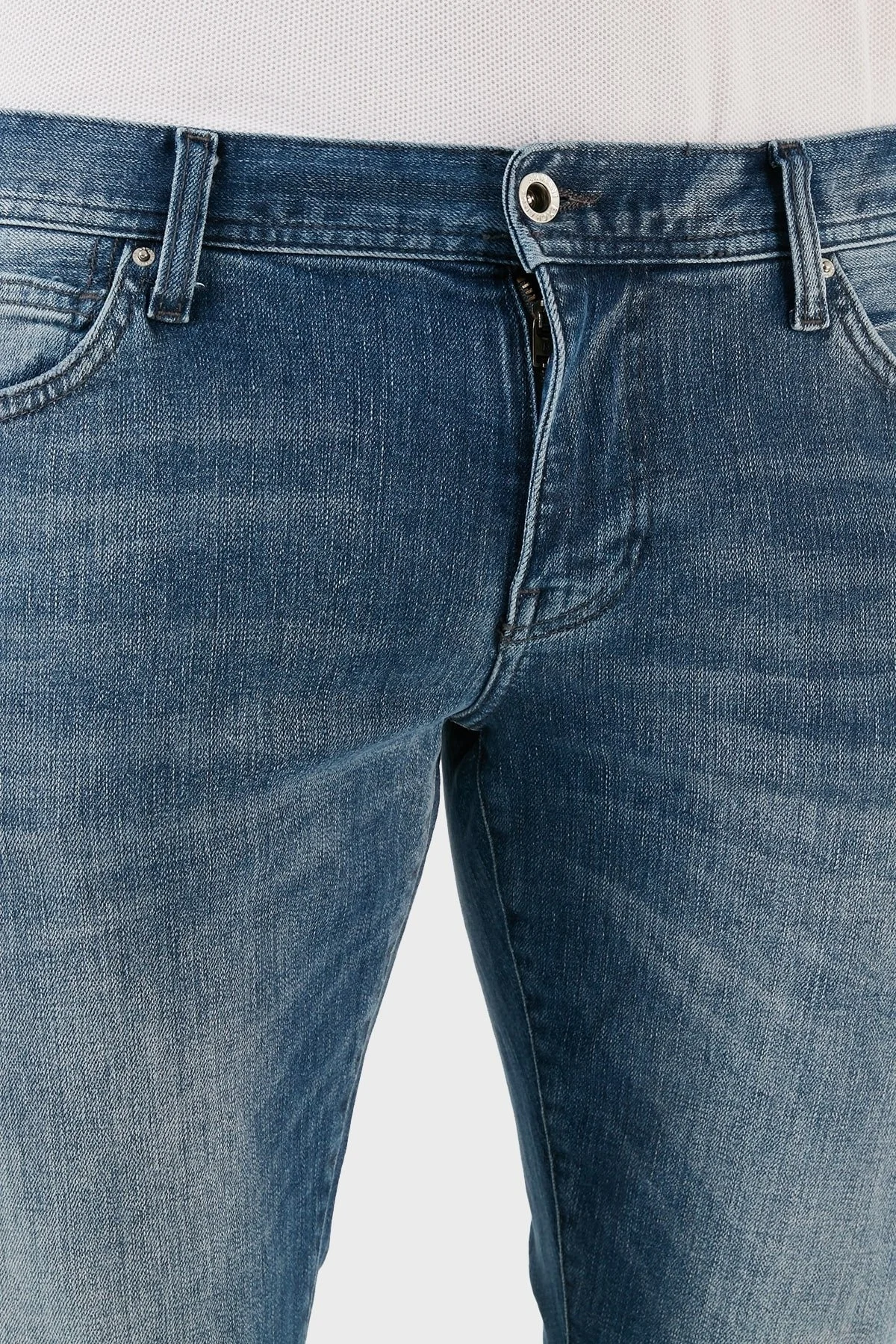 Armani Exchange Pamuklu Düşük Bel Skinny Fit Dar Paça J14 Jeans Erkek Kot Pantolon 6RZJ14 Z2YJZ 1500 MAVİ - 11