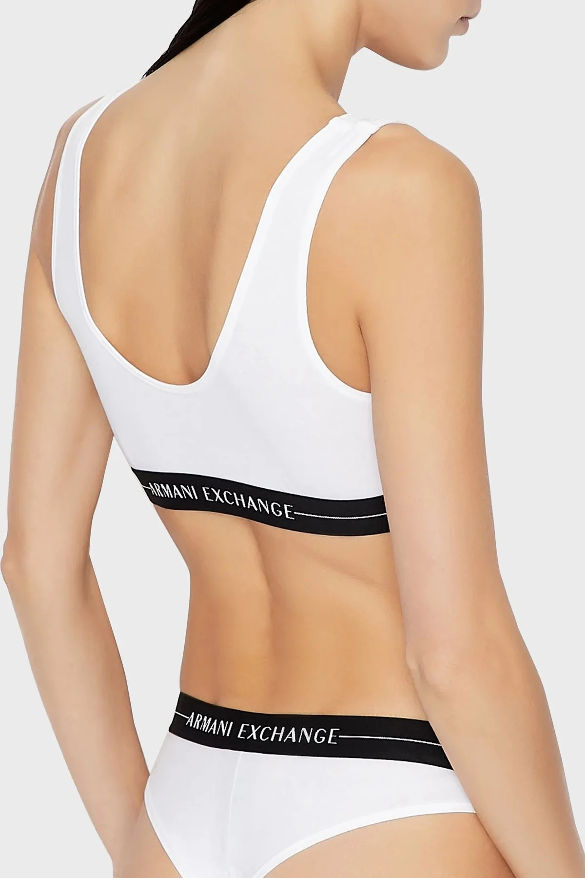 Armani Exchange Pamuklu Elastik Bantlı Balensiz Bayan Sütyen 947004 2F502 00010 BEYAZ - 2