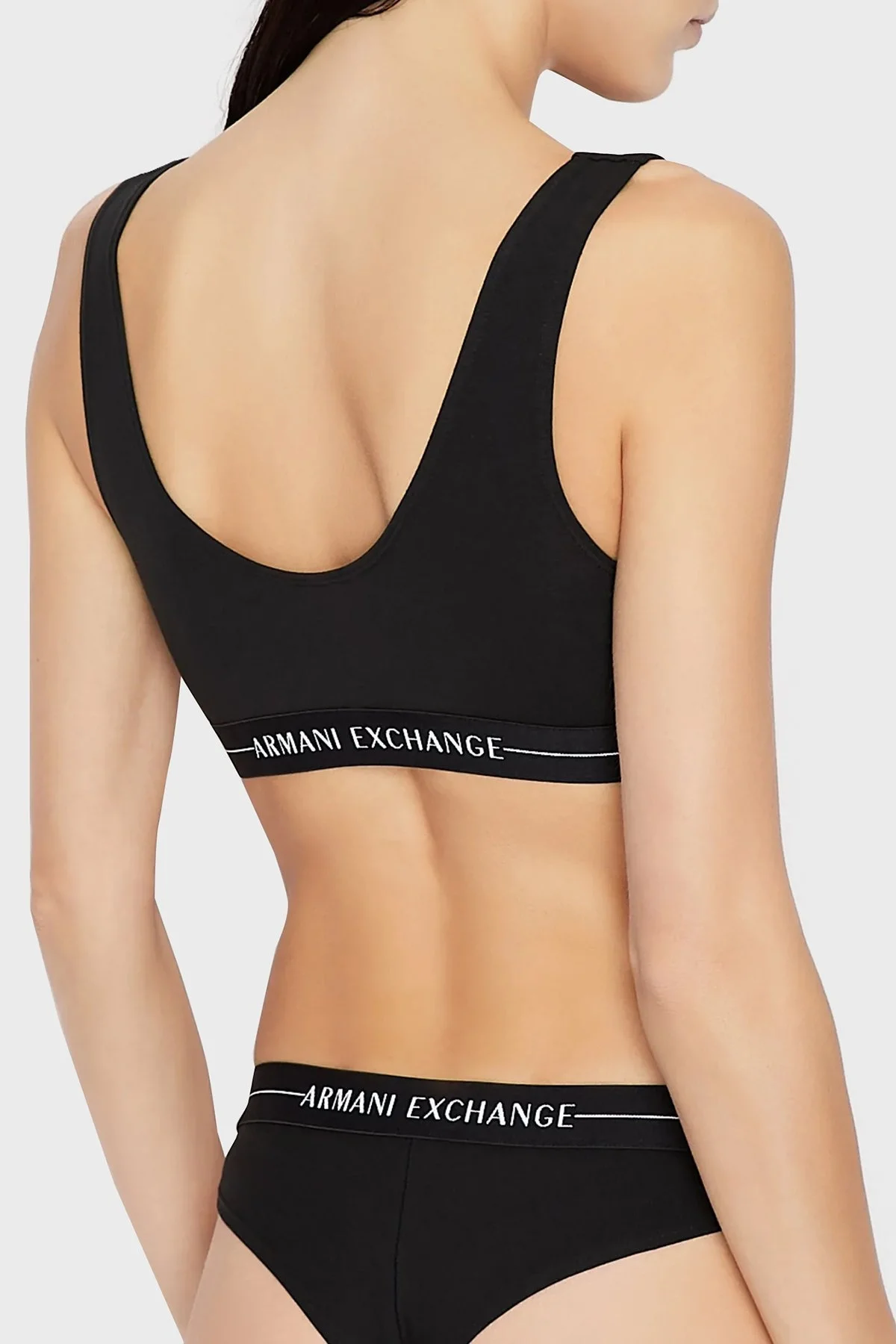 Armani Exchange Pamuklu Elastik Bantlı Balensiz Bayan Sütyen 947004 2F502 00020 SİYAH - 2