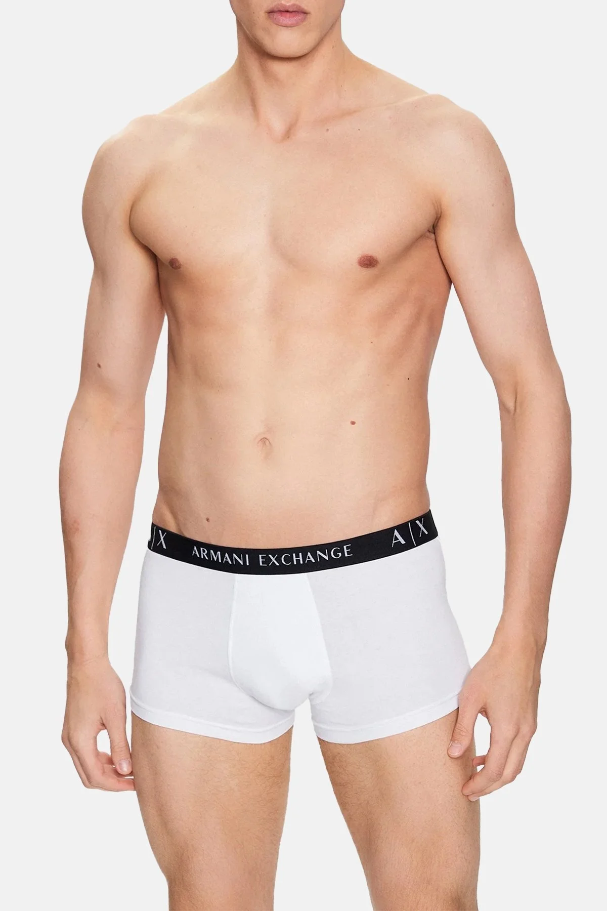 Armani Exchange Pamuklu Esnek Konforlu 3 Pack Erkek Boxer 957030 CC282 11211 BEYAZ-SİYAH - 4