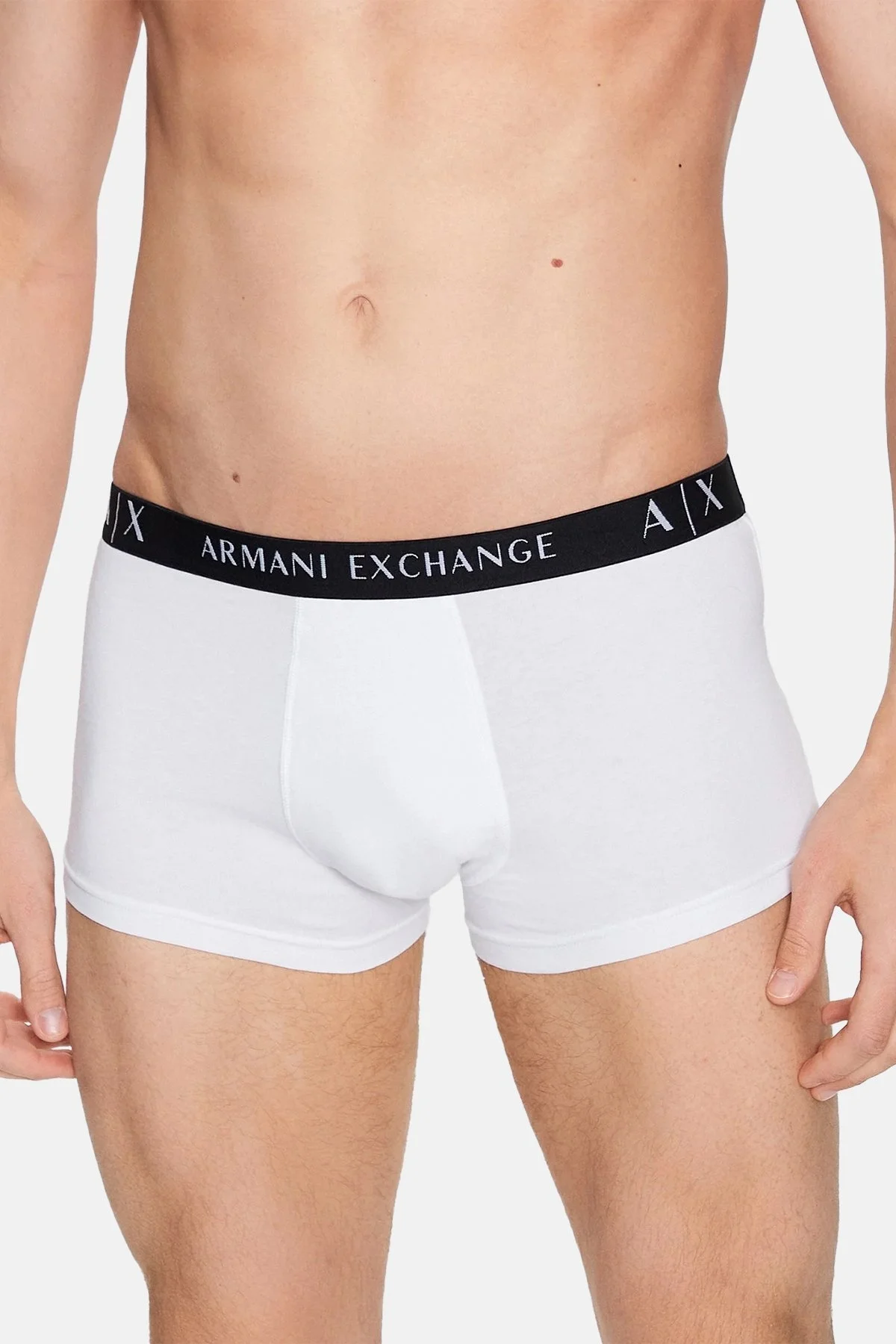 Armani Exchange Pamuklu Esnek Konforlu 3 Pack Erkek Boxer 957030 CC282 11311 BEYAZ-SİYAH - 4