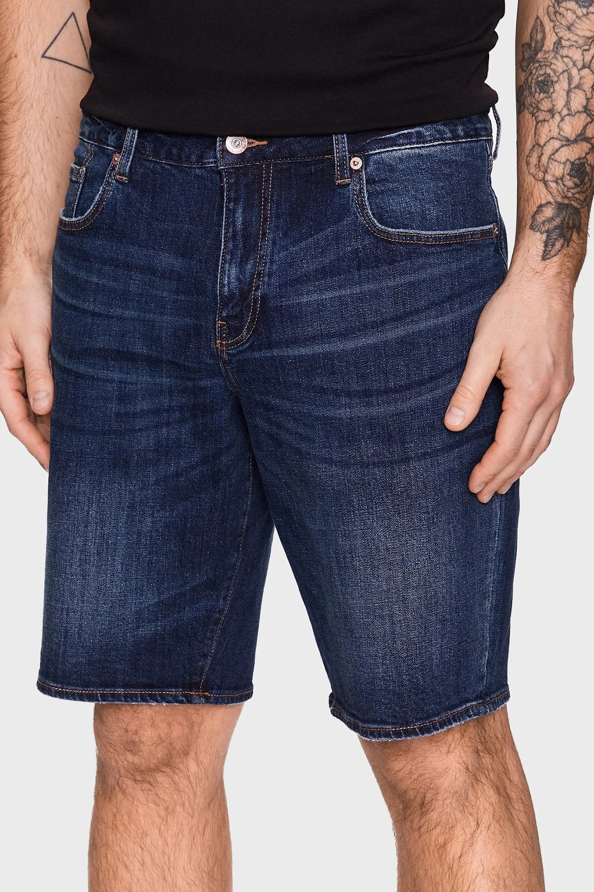 Armani Exchange Pamuklu Esnek Slim Fit Denim Erkek Bermuda 3RZJ65 Z2LTZ 1500 LACİVERT - 1