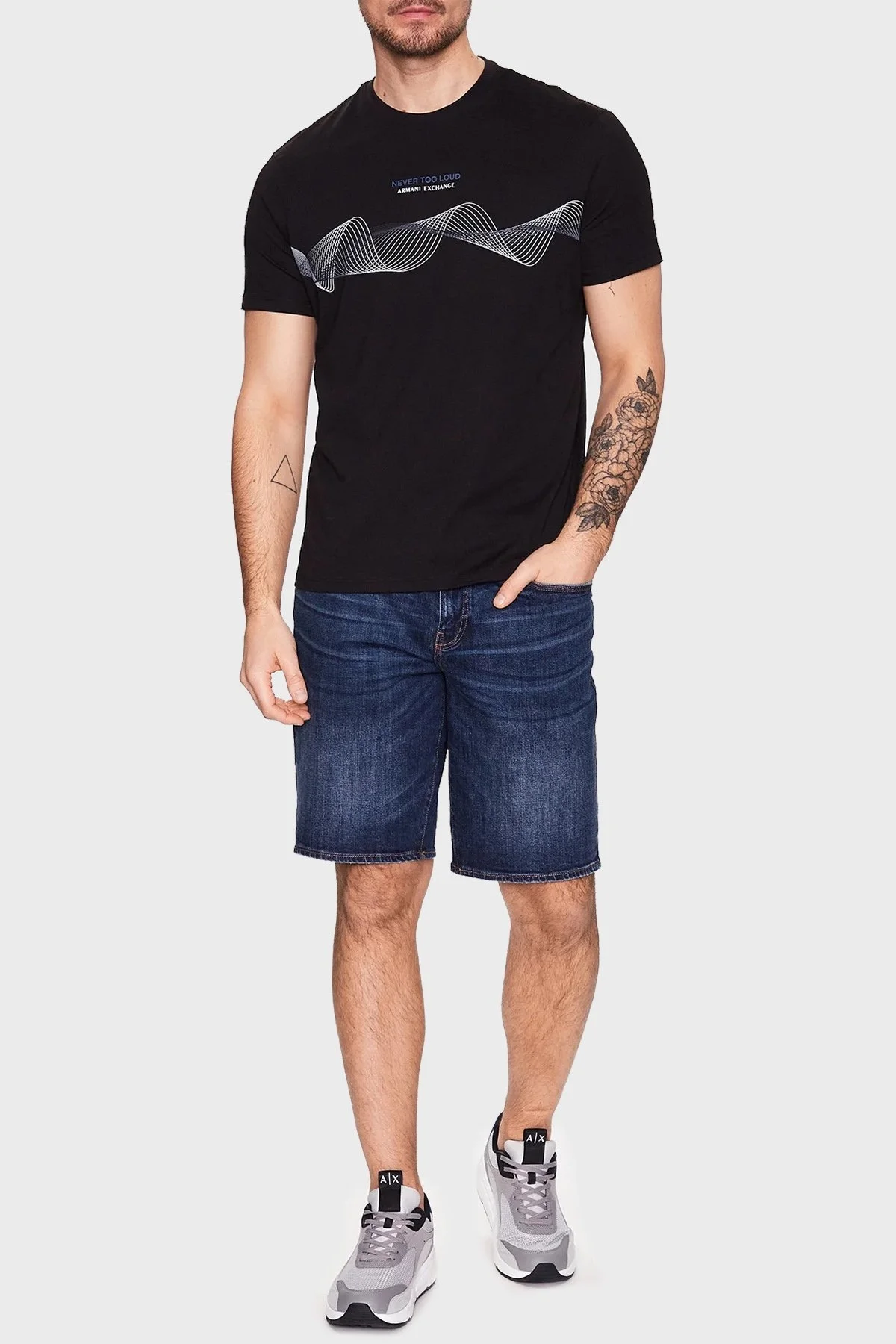 Armani Exchange Pamuklu Esnek Slim Fit Denim Erkek Bermuda 3RZJ65 Z2LTZ 1500 LACİVERT - 2