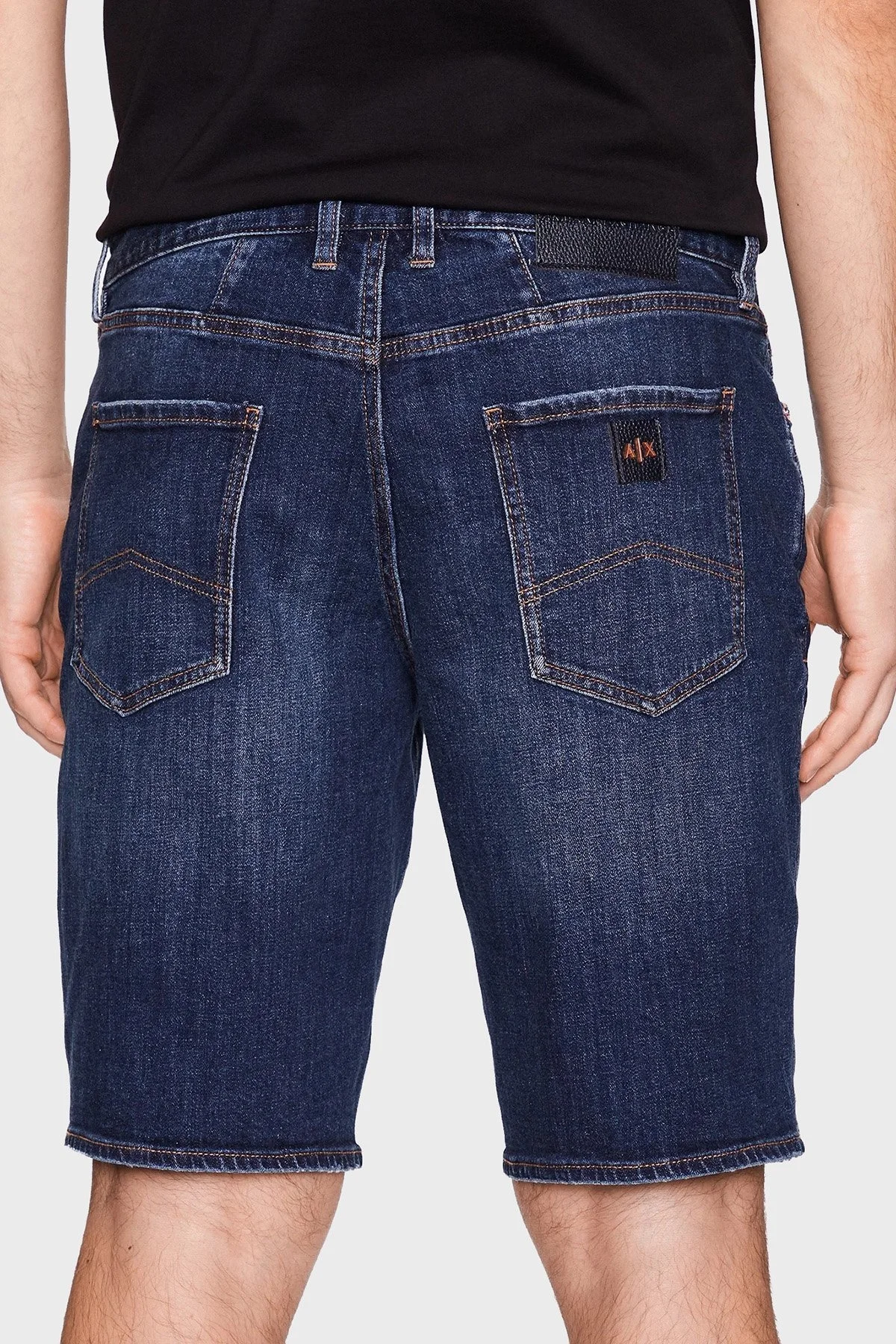 Armani Exchange Pamuklu Esnek Slim Fit Denim Erkek Bermuda 3RZJ65 Z2LTZ 1500 LACİVERT - 3