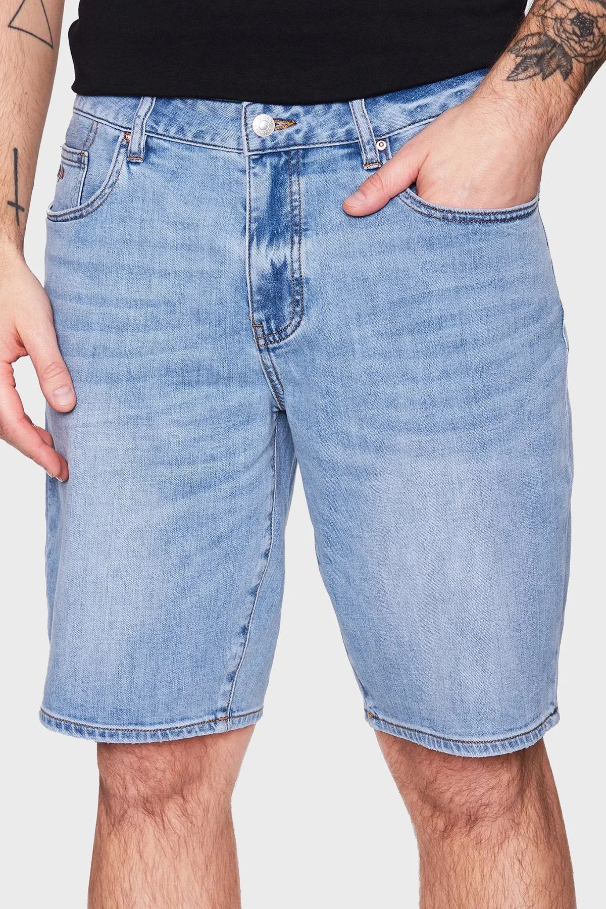 Armani Exchange Pamuklu Esnek Slim Fit Denim Erkek Bermuda 3RZJ65 Z3UGZ 1500 LACİVERT - 1