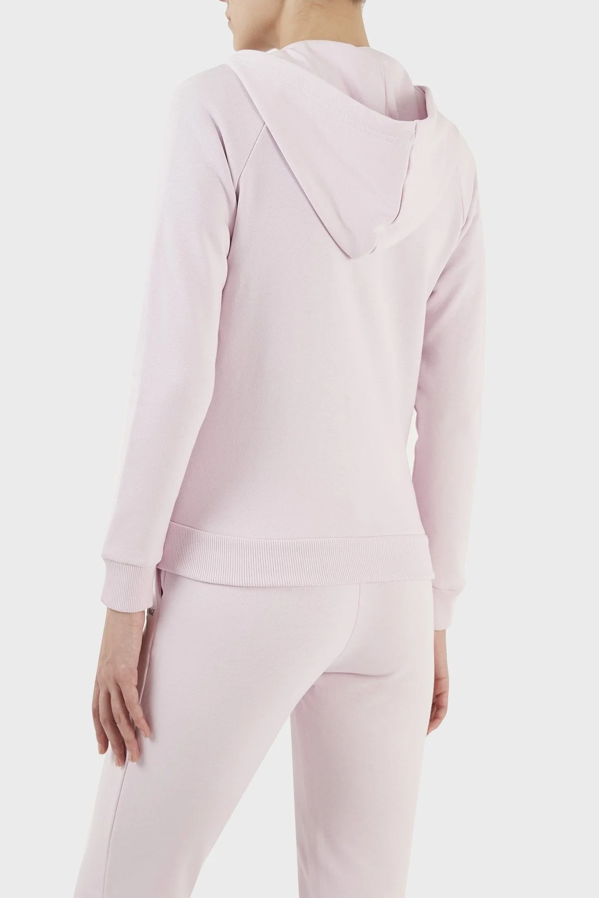Armani Exchange Pamuklu Fermuarlı Regular Fit Kapüşonlu Bayan Sweat 8NYM28 YJE5Z 14AN PEMBE - 5