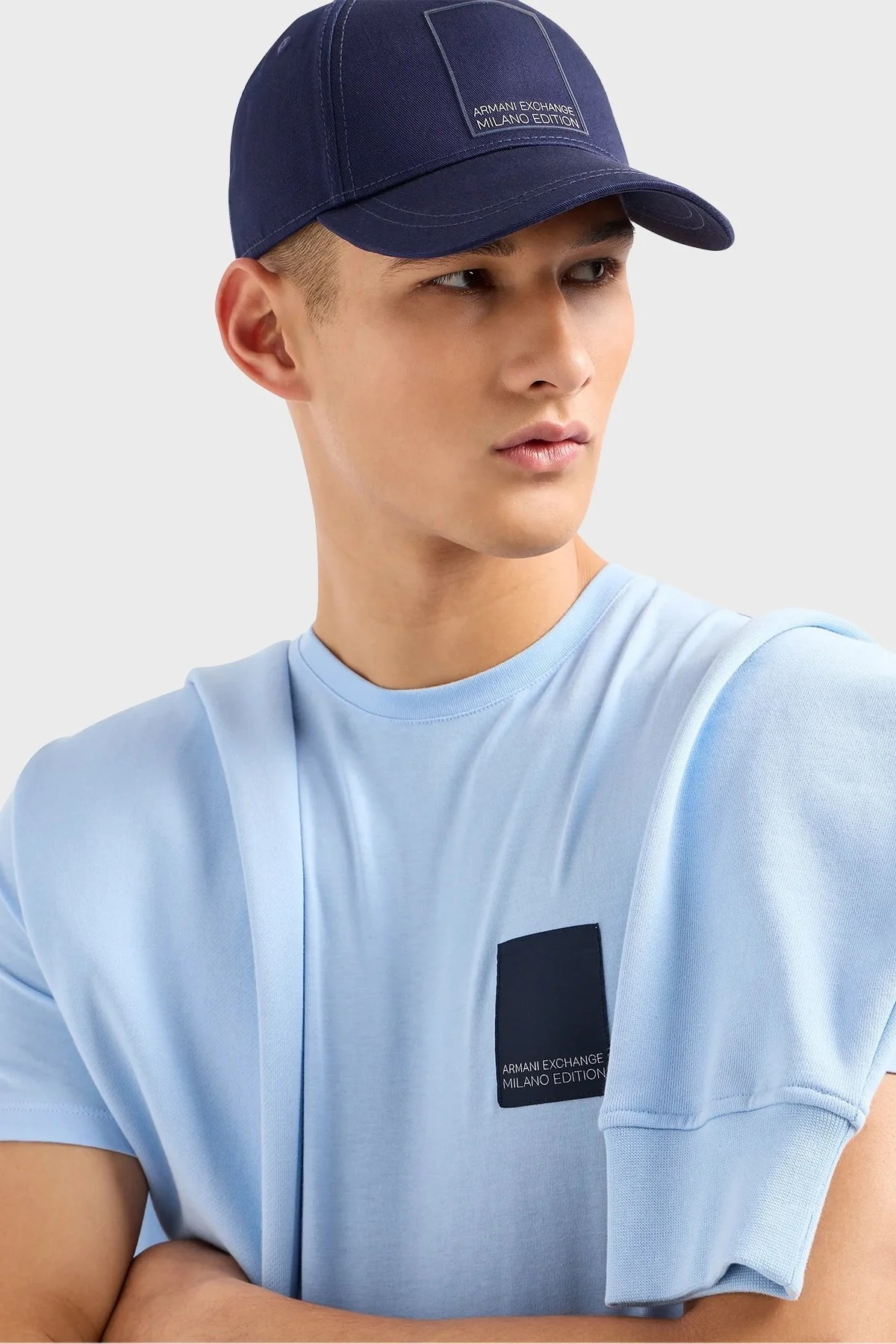 Armani Exchange Pamuklu Gabardin Erkek Şapka 954207 4R105 62636 LACİVERT - 2