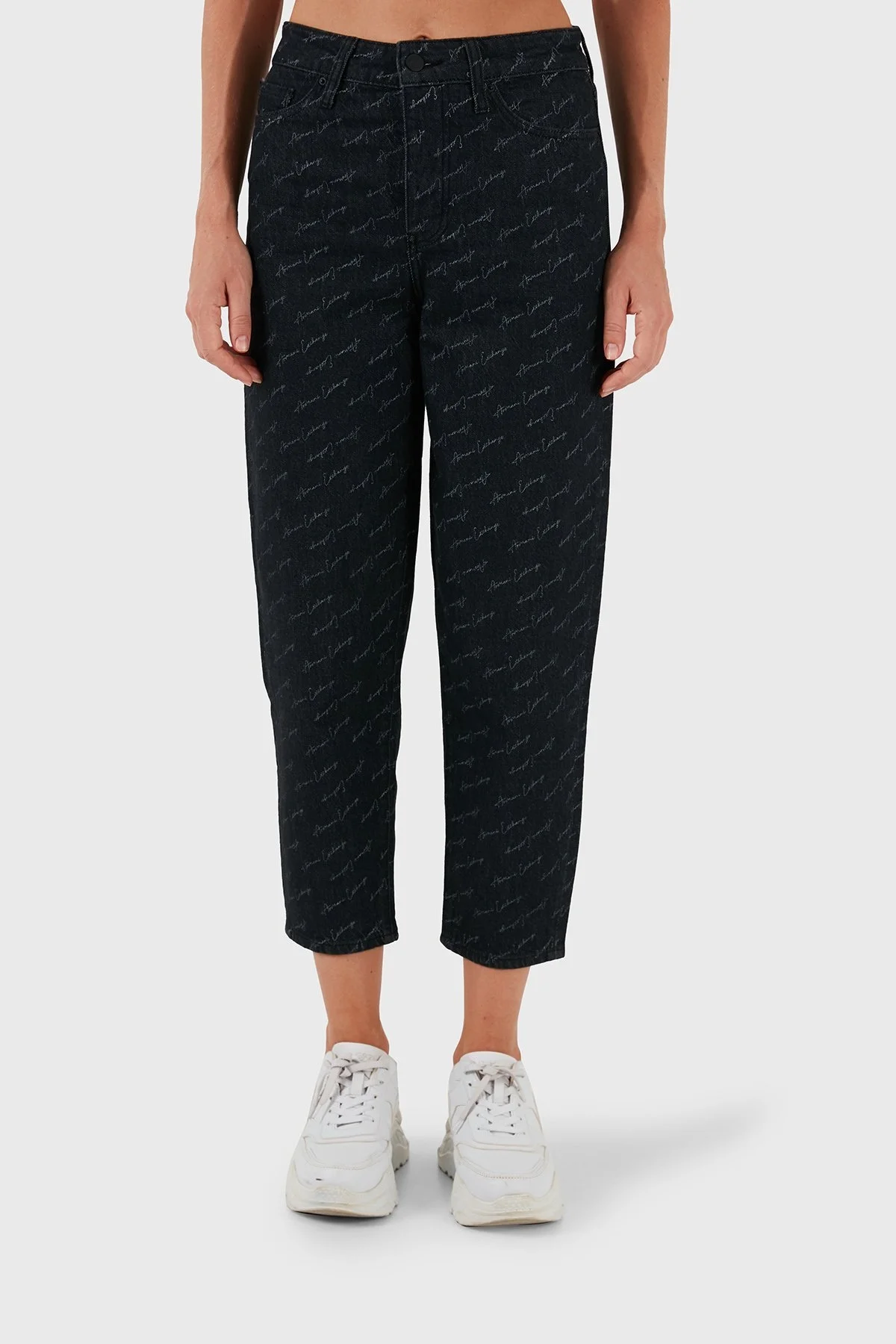 Armani Exchange Pamuklu Havuç Kesim Jeans Bayan Kot Pantolon 6DYJ51 Y18BZ 42AC SİYAH - 2