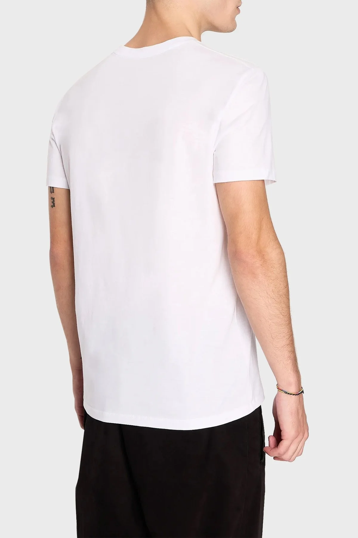 Armani Exchange Pamuklu Jarse Slim Fit Bisiklet Yaka Erkek T Shirt 6RZTAG ZJA5Z 1100 BEYAZ - 2