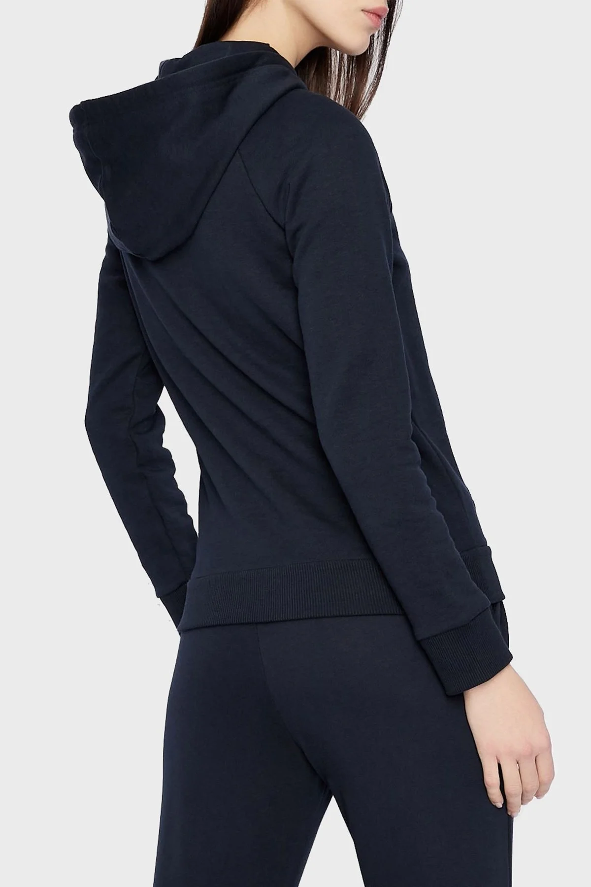 Armani Exchange Pamuklu Fermuarlı Regular Fit Kapüşonlu Bayan Sweat 8NYM28 YJE5Z 1510 LACİVERT - 3