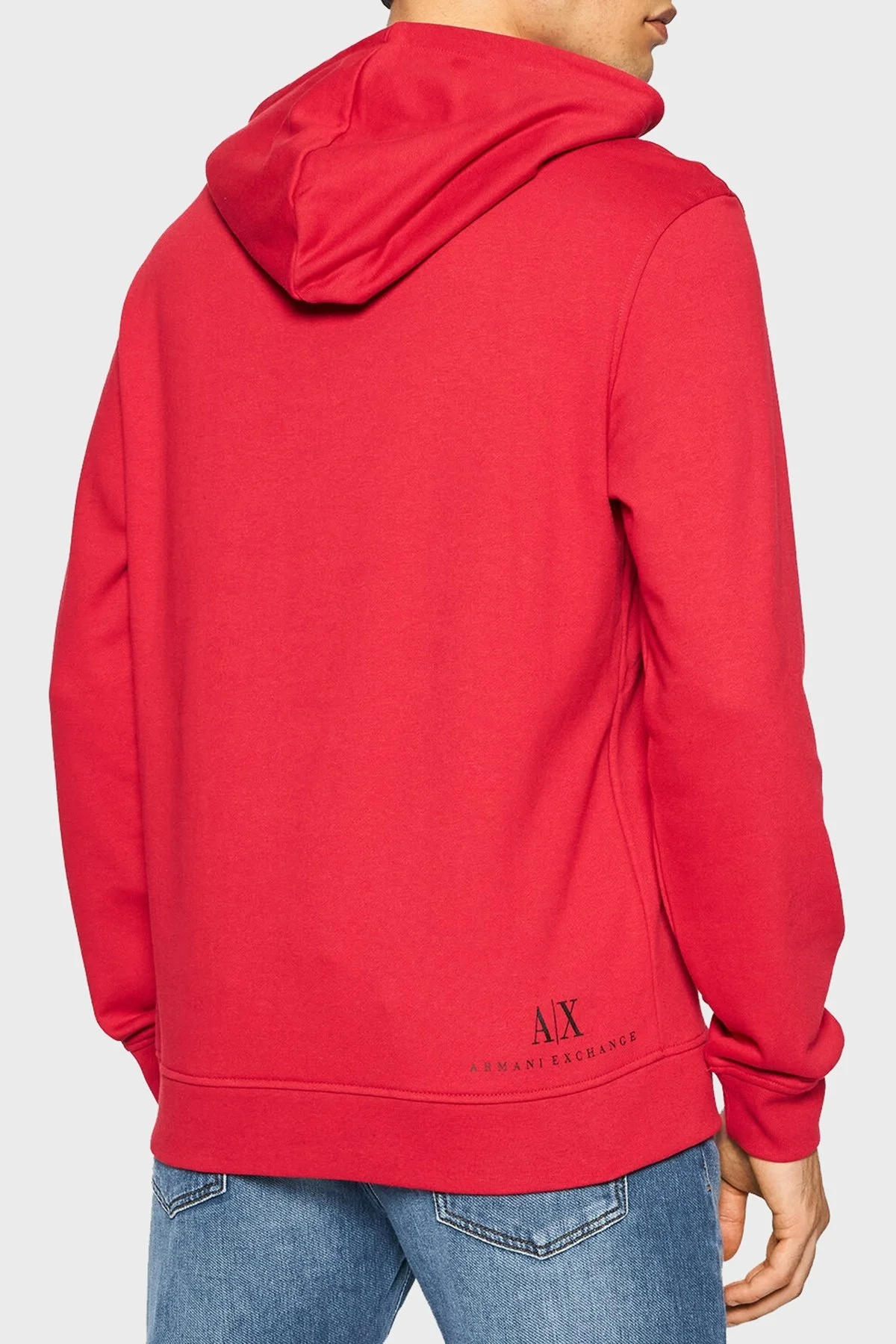 Armani Exchange Pamuklu Kapüşonlu Kanguru Cepli Regular Fit Erkek Sweat 6KZMFM ZJ6HZ 1496 KIRMIZI - 2