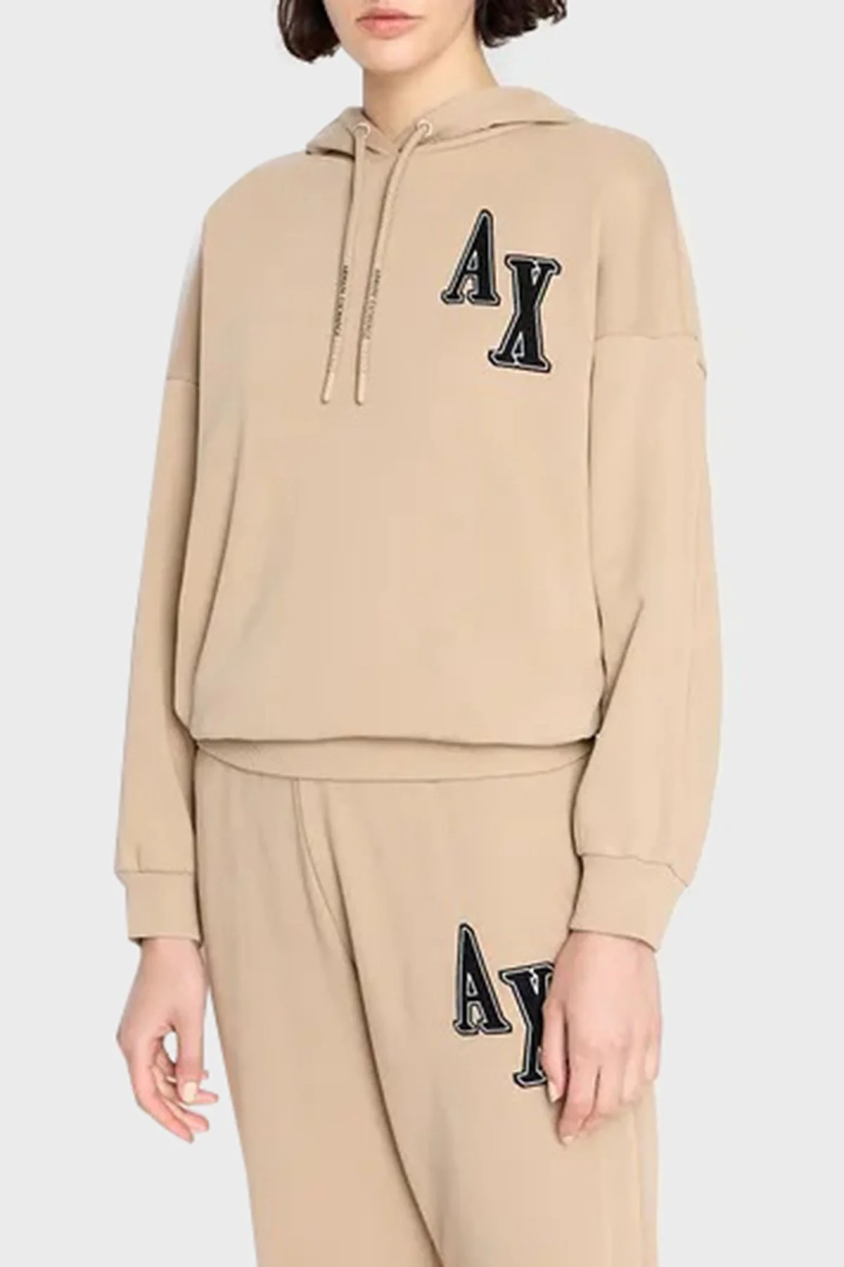 Armani Exchange Pamuklu Kapüşonlu Regular Fit Bayan Sweat 6RYM38 YJEBZ 0748 SÜTLÜ KAHVE - 6