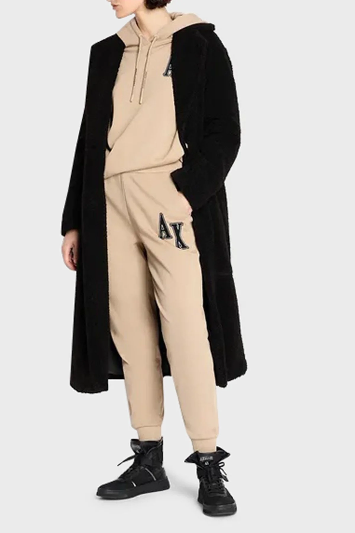 Armani Exchange Pamuklu Kapüşonlu Regular Fit Bayan Sweat 6RYM38 YJEBZ 0748 SÜTLÜ KAHVE - 7