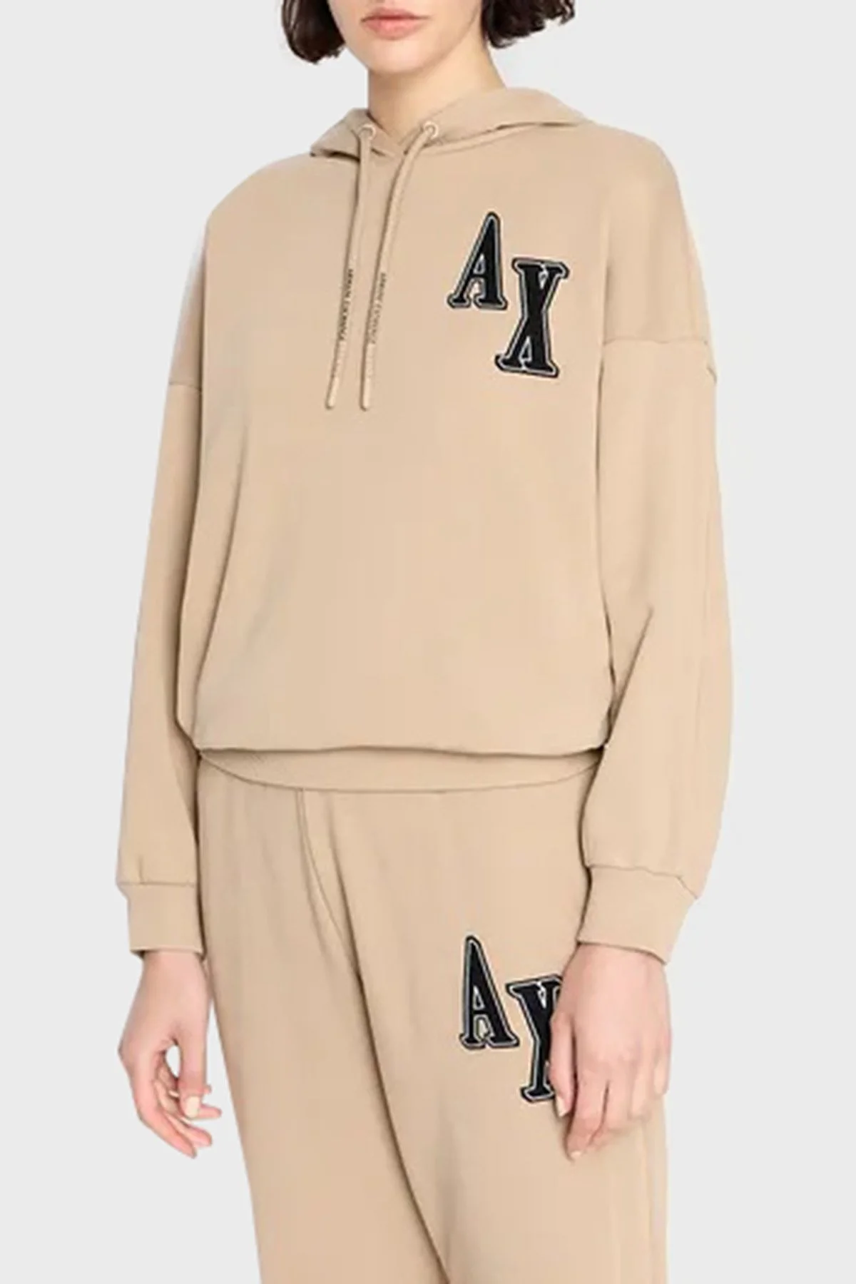 Armani Exchange Pamuklu Kapüşonlu Regular Fit Kadın Sweat 6RYM38 YJEBZ 0748 SÜTLÜ KAHVE - 1