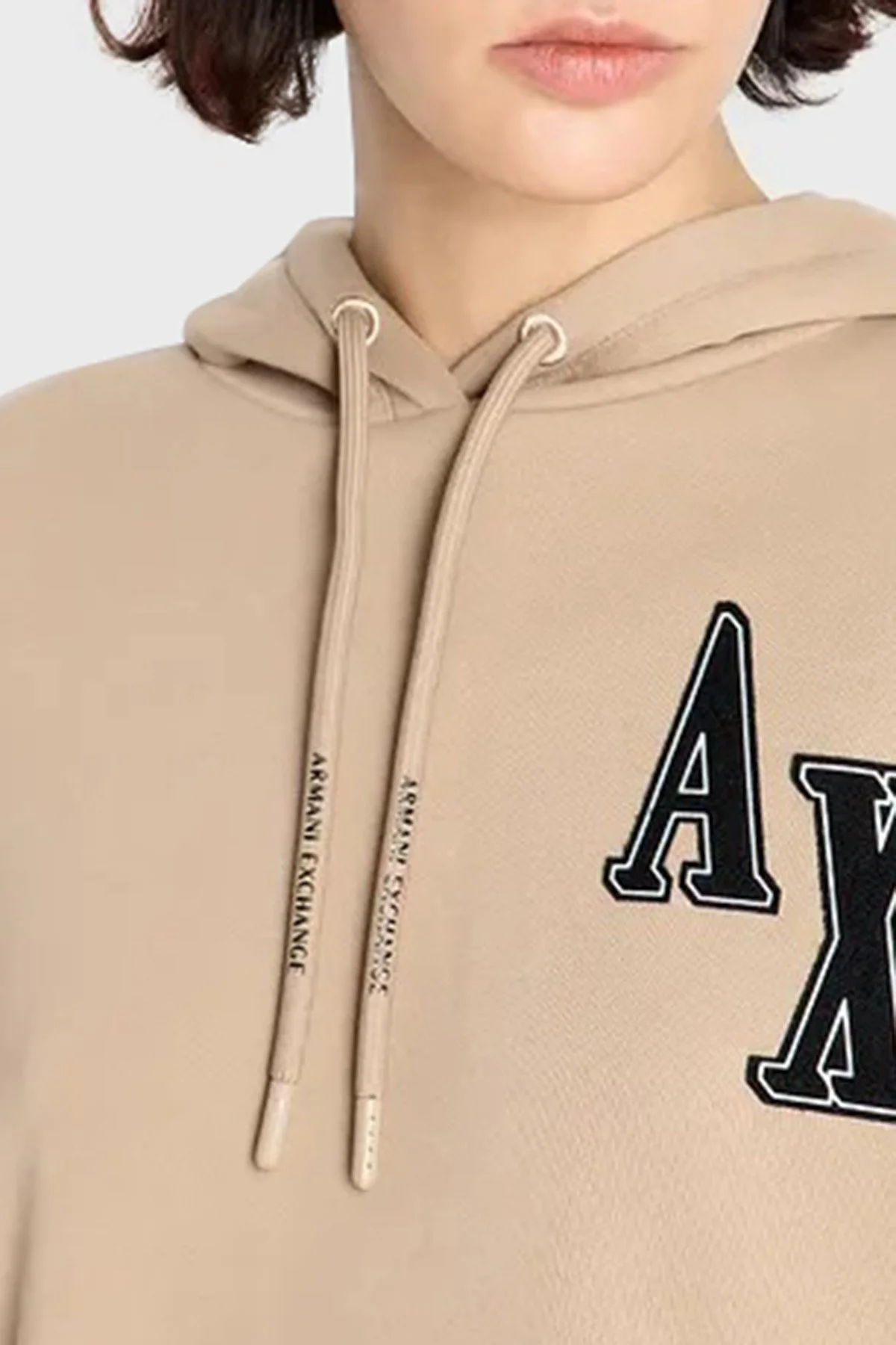 Armani Exchange Pamuklu Kapüşonlu Regular Fit Kadın Sweat 6RYM38 YJEBZ 0748 SÜTLÜ KAHVE - 4