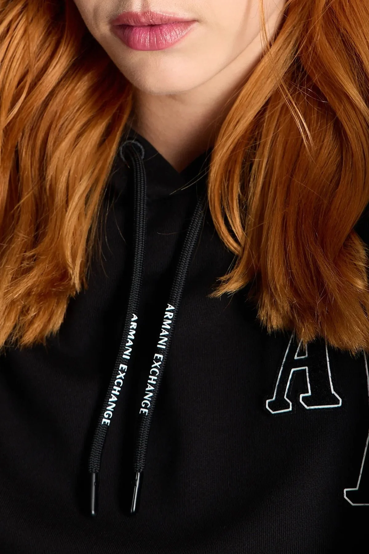 Armani Exchange Pamuklu Kapüşonlu Regular Fit Bayan Sweat 6RYM38 YJEBZ 1200 SİYAH - 3