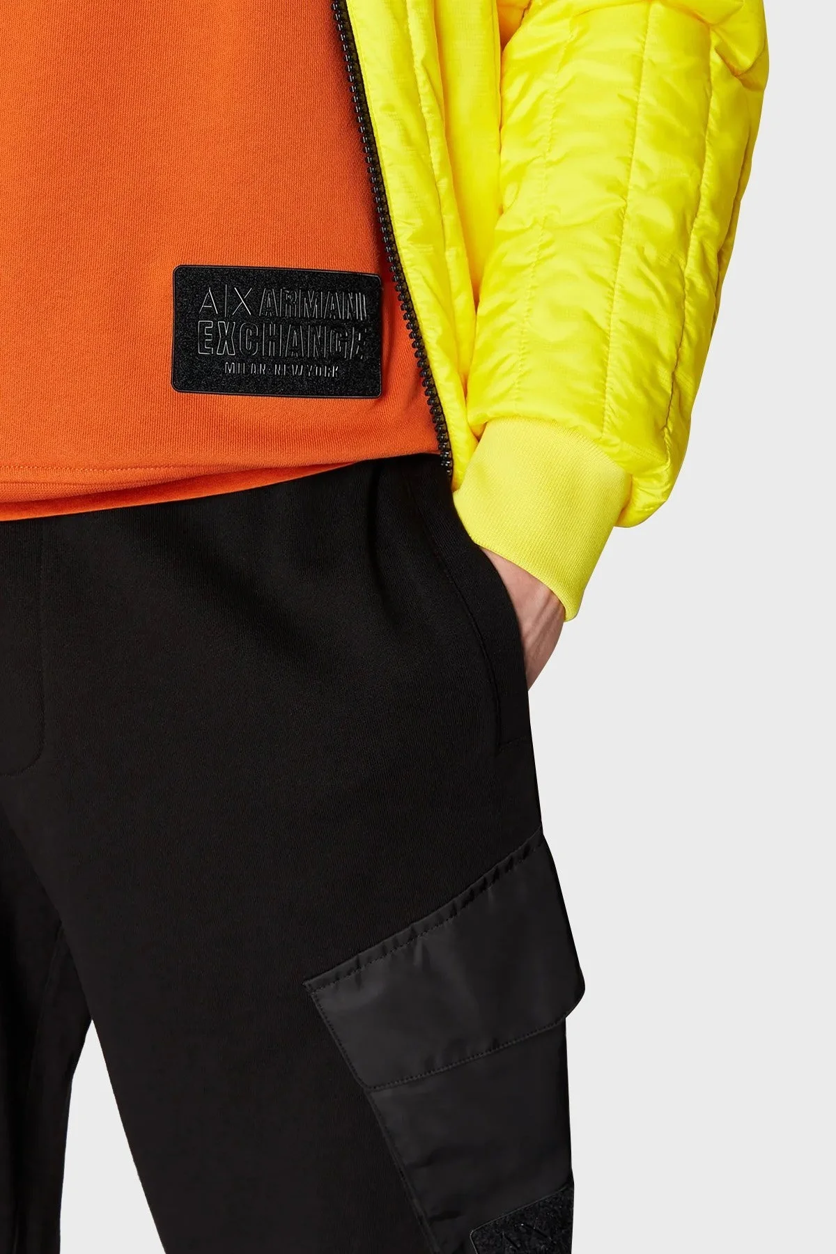 Armani Exchange Pamuklu Kapüşonlu Regular Fit Erkek Sweat 6RZMHB ZJDGZ 6482 TURUNCU-SARI - 4