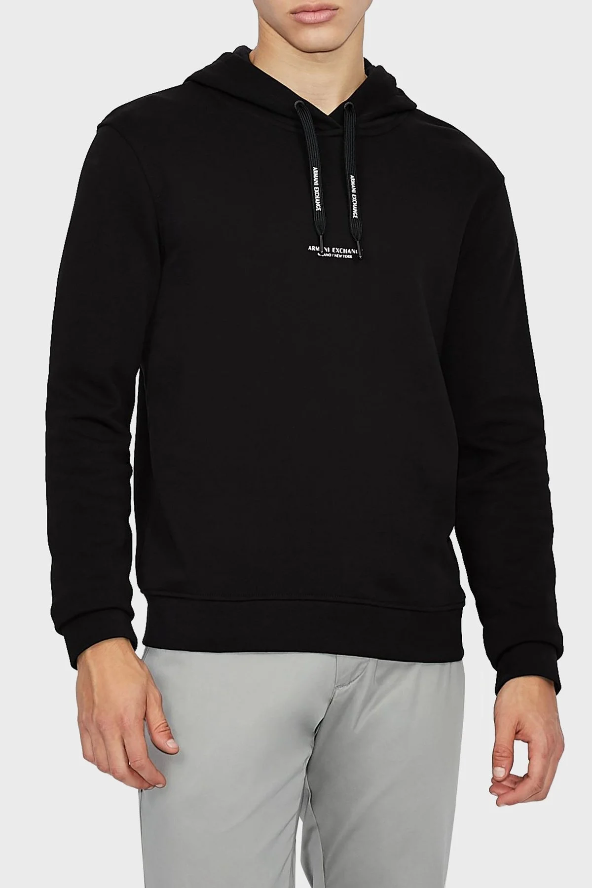 Armani Exchange Pamuklu Kapüşonlu Regular Fit Erkek Sweat 8NZM94 ZJKRZ 1200 SİYAH - 1