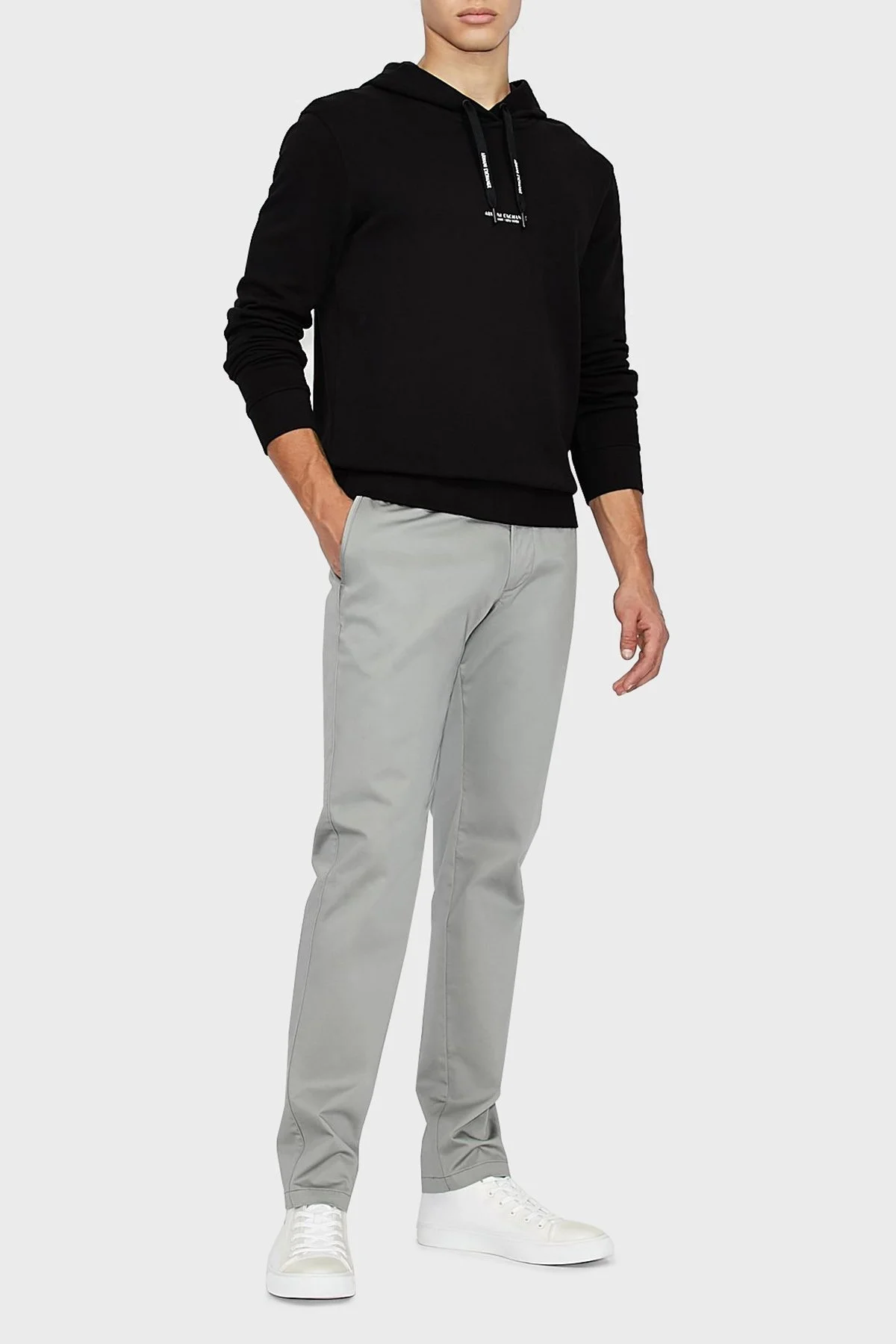 Armani Exchange Pamuklu Kapüşonlu Regular Fit Erkek Sweat 8NZM94 ZJKRZ 1200 SİYAH - 2