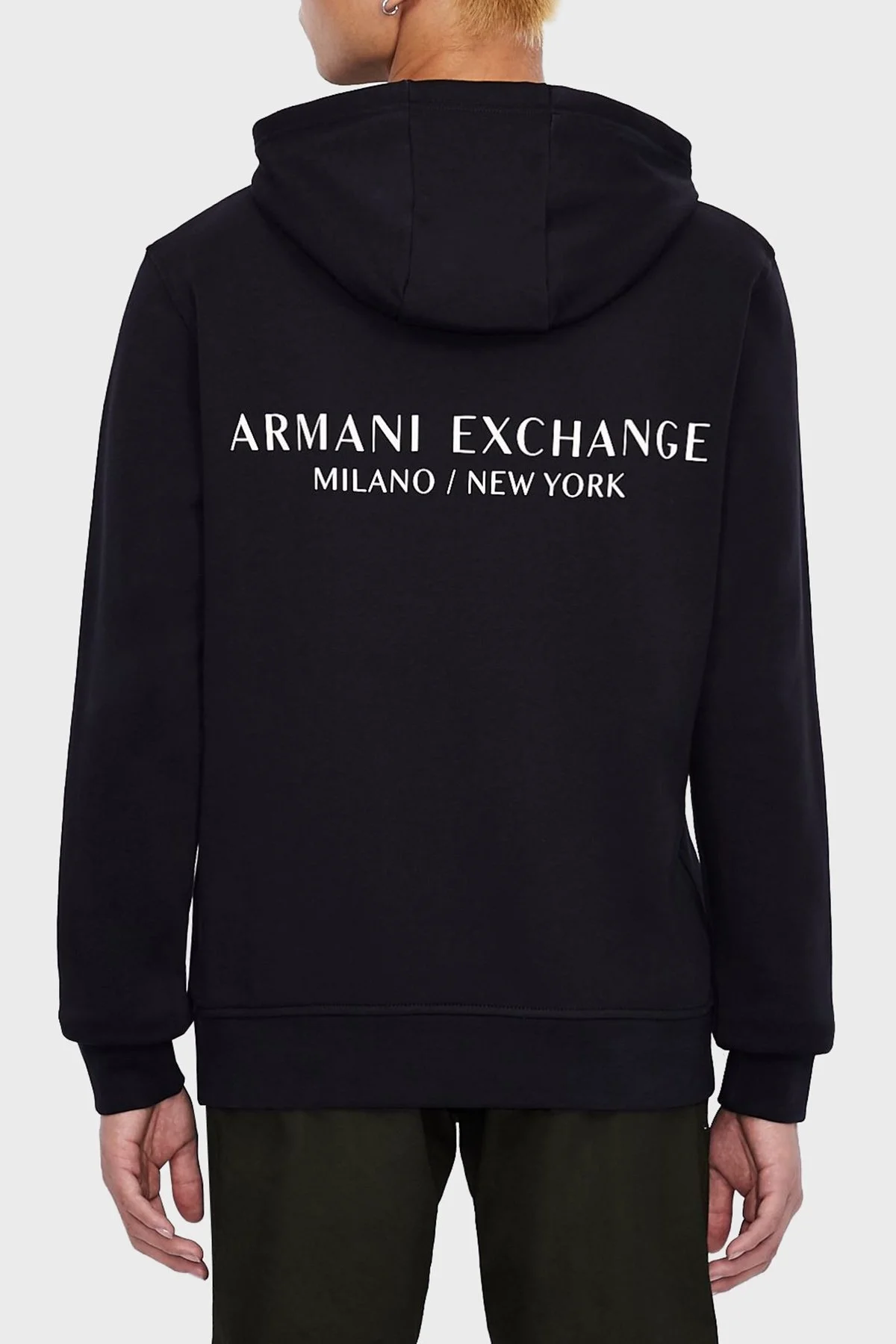 Armani Exchange Pamuklu Kapüşonlu Regular Fit Erkek Sweat 8NZM94 ZJKRZ 1510 LACİVERT - 3