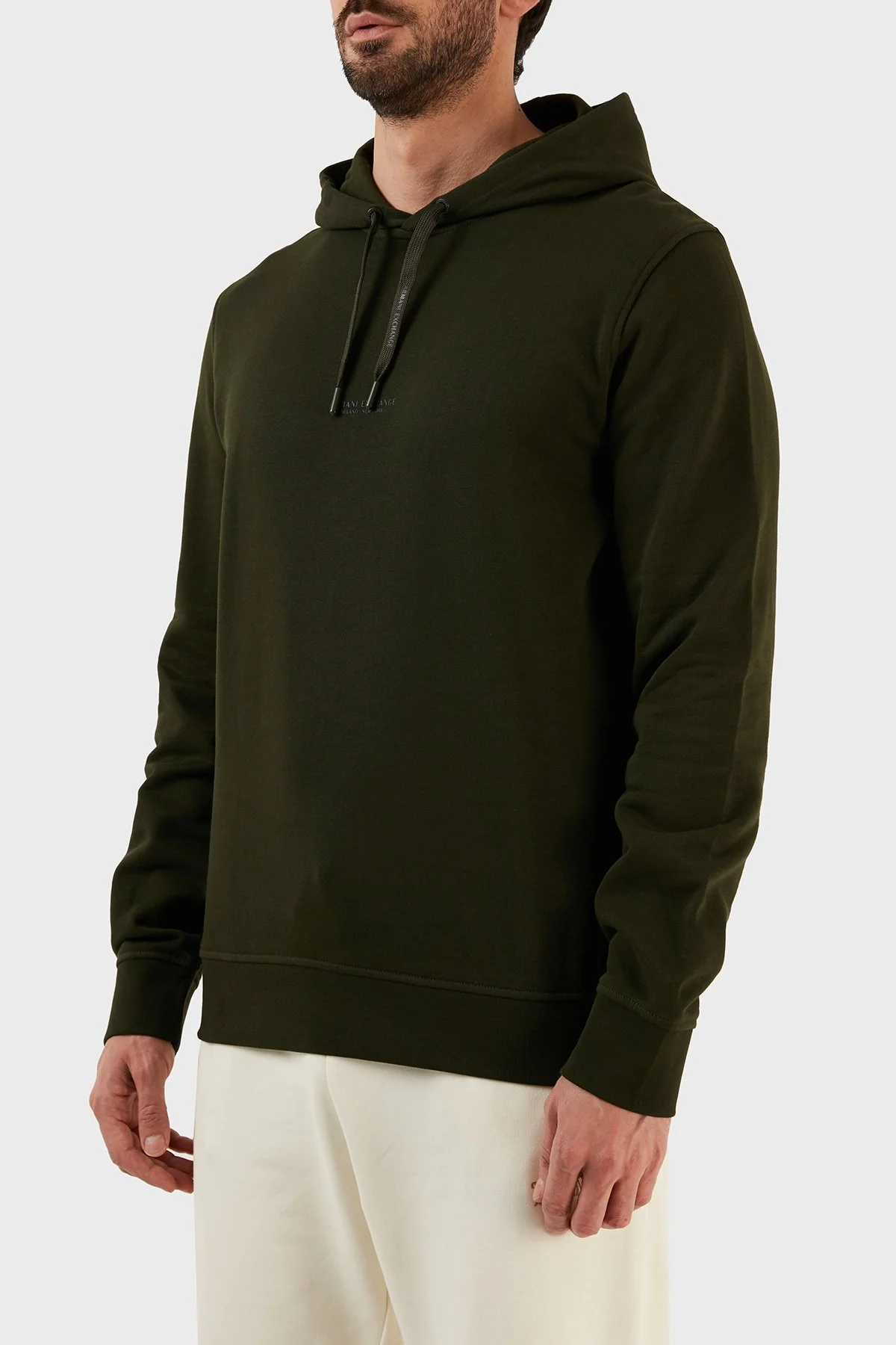 Armani Exchange Pamuklu Kapüşonlu Regular Fit Erkek Sweat 8NZM94 ZJKRZ 6829 HAKİ - 2