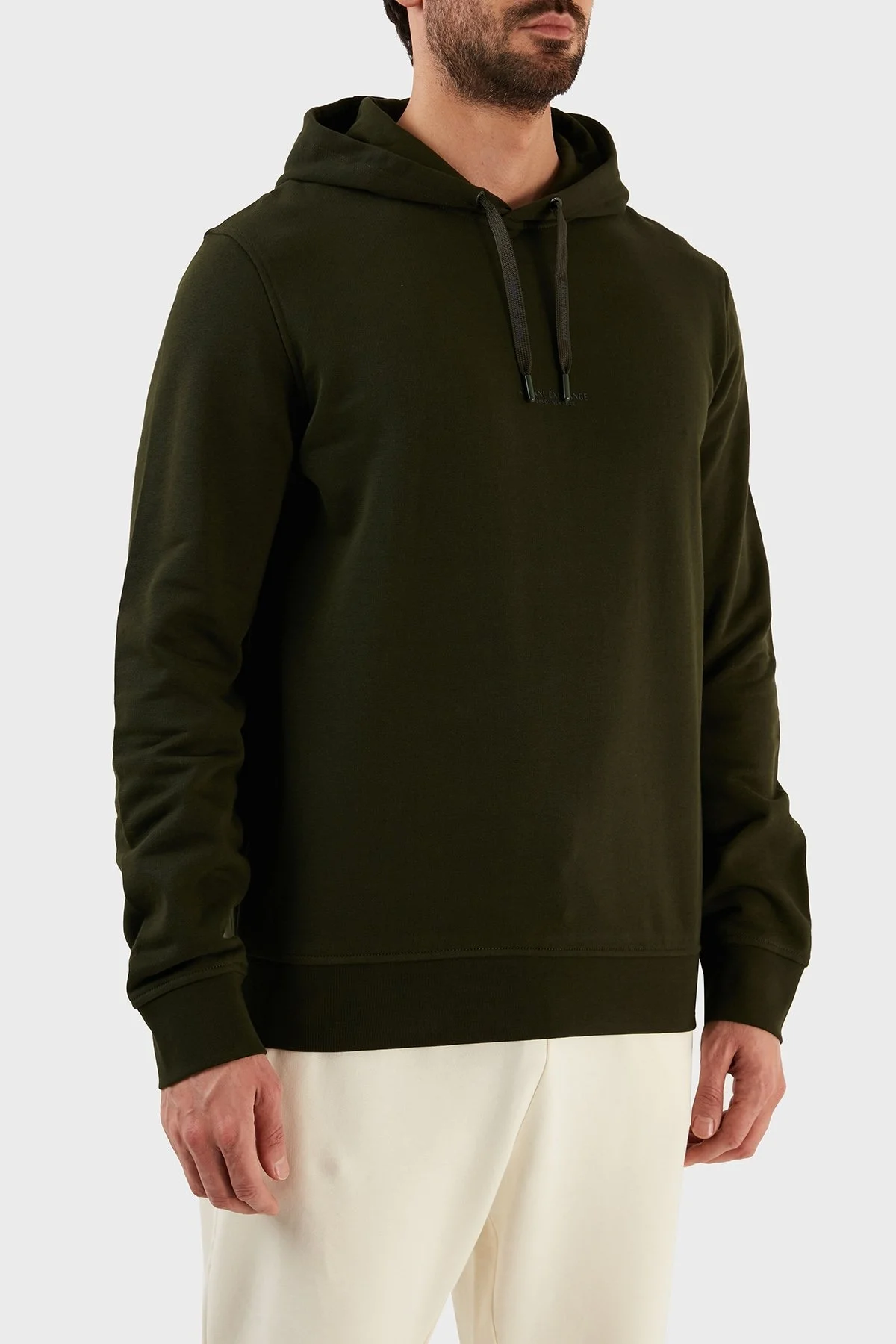 Armani Exchange Pamuklu Kapüşonlu Regular Fit Erkek Sweat 8NZM94 ZJKRZ 6829 HAKİ - 3