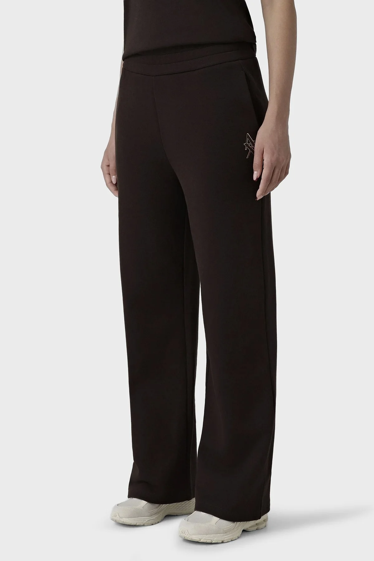 Armani Exchange Pamuklu Lastikli Bel Bol Paça Kadın Pantolon XW002404 AF25528 U6032 Kahve - 1