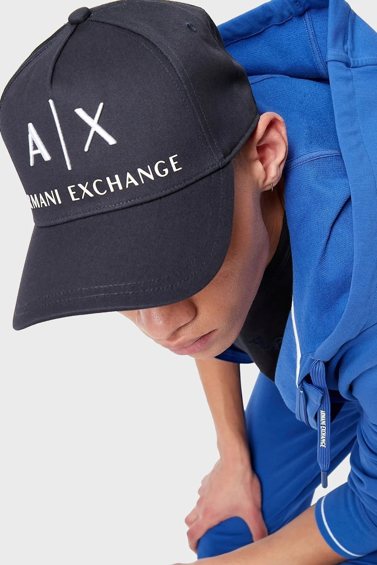 Armani Exchange Pamuklu Logo Detaylı Erkek Şapka 954039 CC513 00936 LACİVERT - 4
