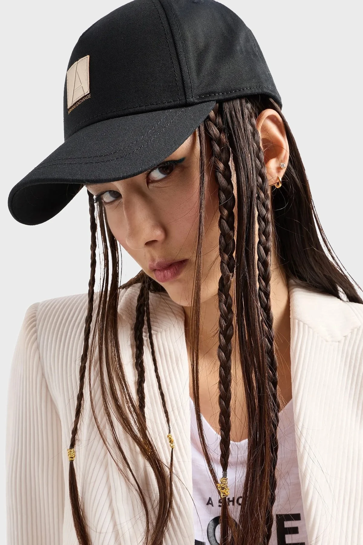 Armani Exchange Pamuklu Logolu Bayan Şapka 944205 4F104 00020 SİYAH - 2