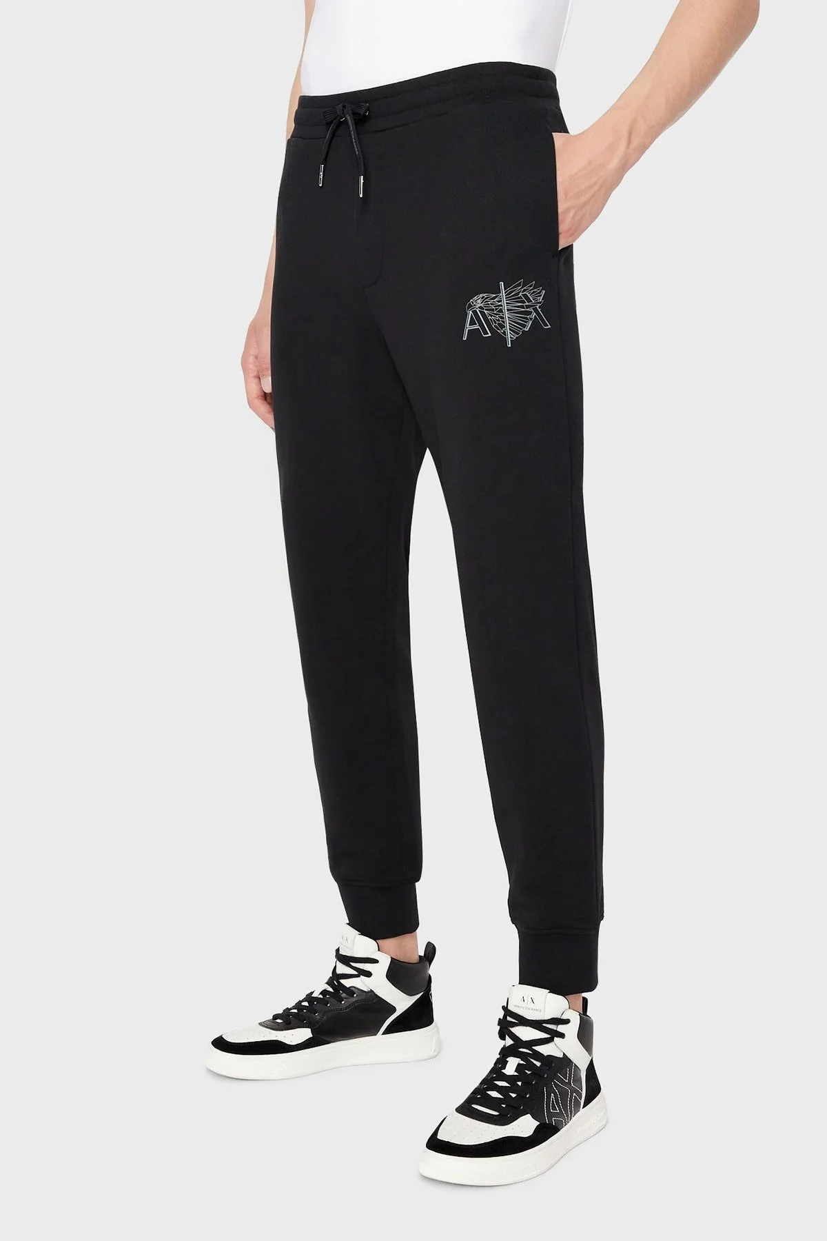 Armani Exchange Pamuklu Logolu Regular Fit Jogger Spor Erkek Pantolon 6LZPHG ZJ6RZ 1200 SİYAH - 1