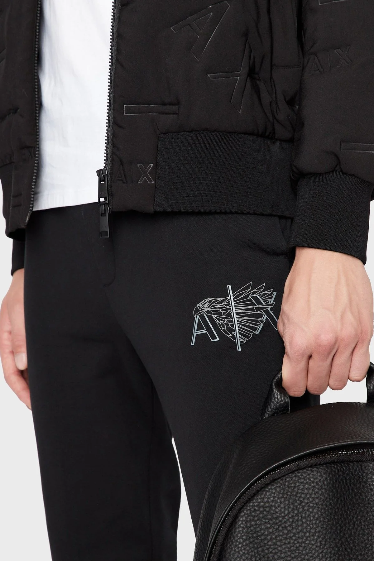 Armani Exchange Pamuklu Logolu Regular Fit Jogger Spor Erkek Pantolon 6LZPHG ZJ6RZ 1200 SİYAH - 4