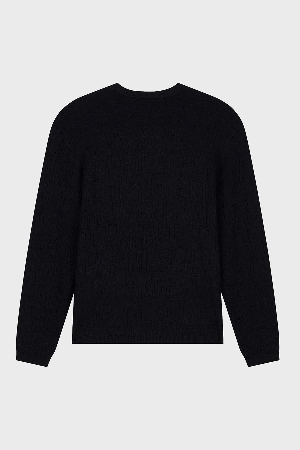 Armani Exchange Pamuklu Logolu Bisiklet Yaka Erkek Kazak XM002986 AF10454 UC001 Siyah - 6