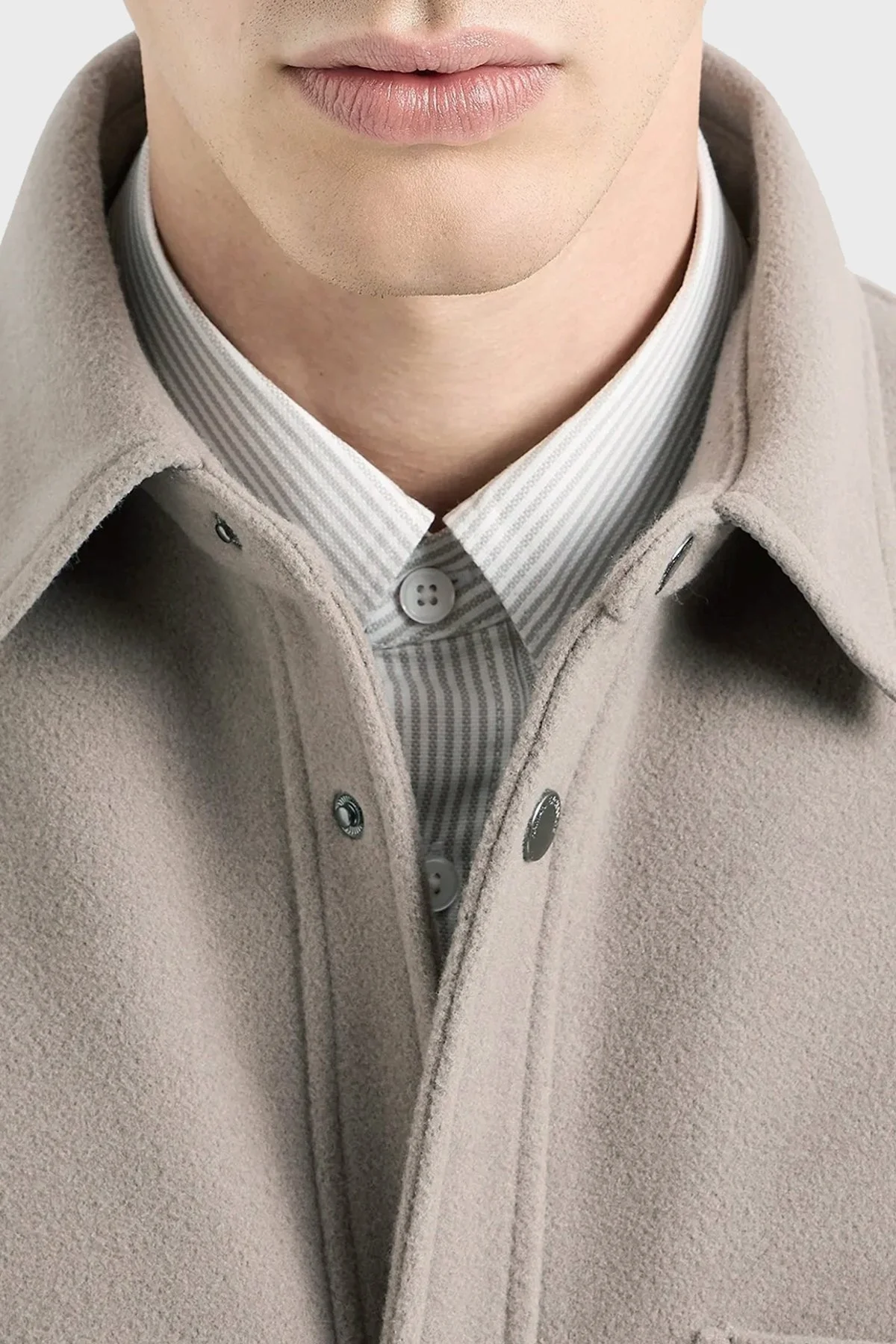 Armani Exchange Pamuklu Logolu Loose Fit Erkek Gömlek 6DZB33 ZN5PZ 17AC VİZON - 4