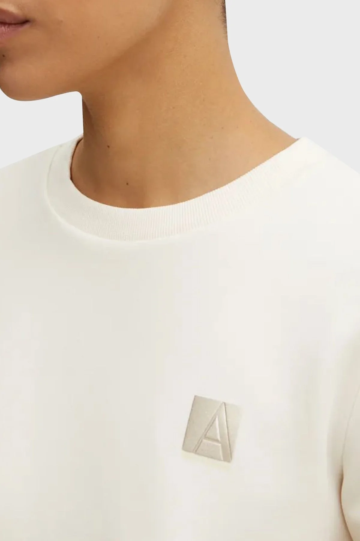 Armani Exchange Pamuklu Logolu Regular Fit Bisiklet Yaka Bayan Sweat 6DYM62 YJFYZ 1130 EKRU - 5