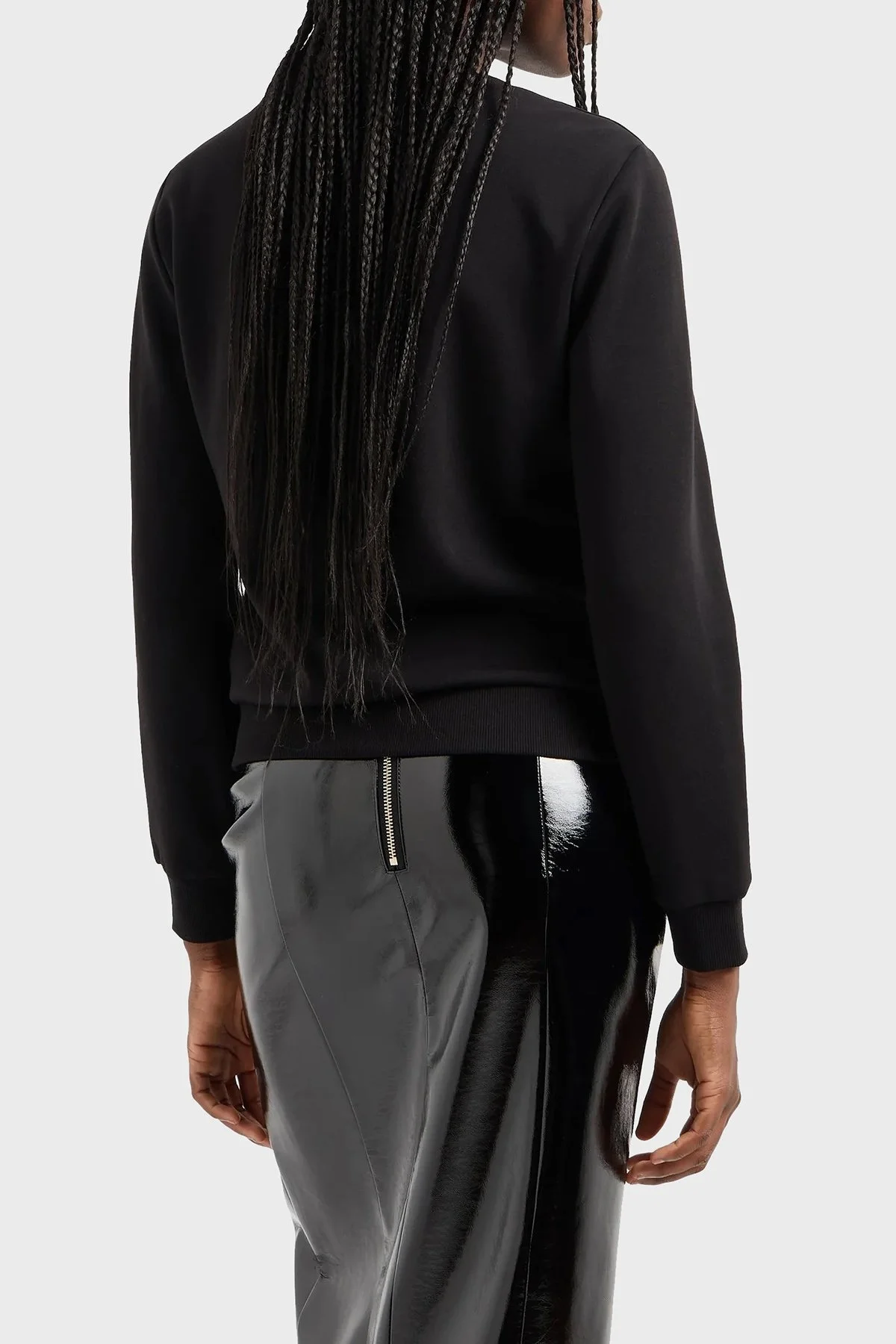 Armani Exchange Pamuklu Logolu Regular Fit Bisiklet Yaka Bayan Sweat 6DYM62 YJFYZ 1200 SİYAH - 3