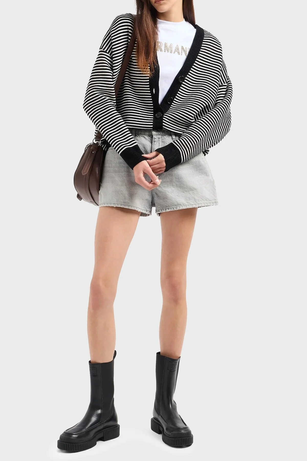 Armani Exchange Pamuklu Logolu Regular Fit Bisiklet Yaka Bayan T Shirt 6DYT36 YJ7VZ 1000 BEYAZ - 2