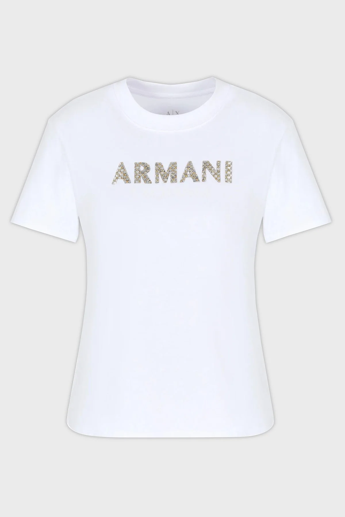 Armani Exchange Pamuklu Logolu Regular Fit Bisiklet Yaka Bayan T Shirt 6DYT36 YJ7VZ 1000 BEYAZ - 5