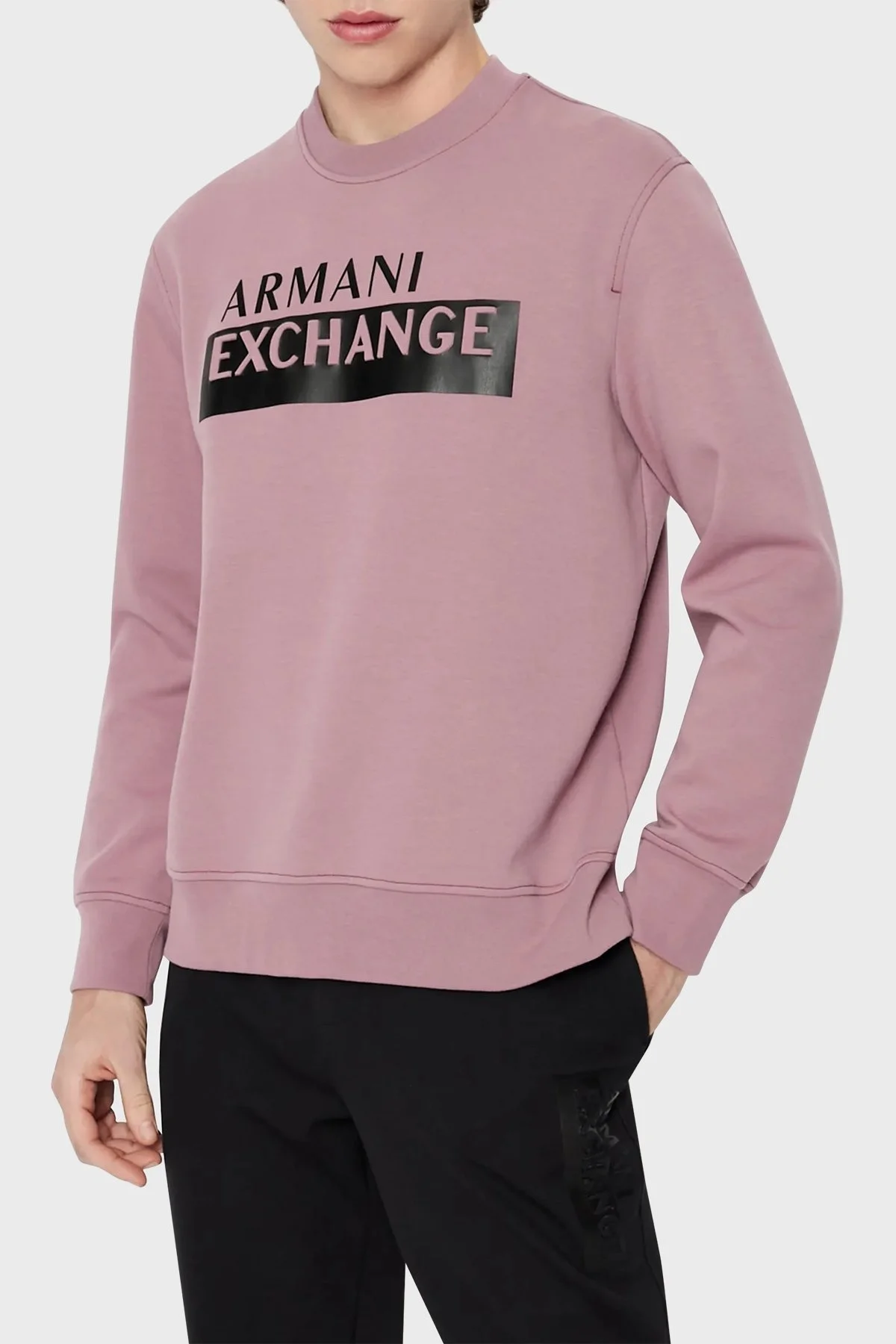 Armani Exchange Pamuklu Logolu Regular Fit Bisiklet Yaka Erkek Sweat 6LZMBE ZJCAZ 1316 GÜL - 5